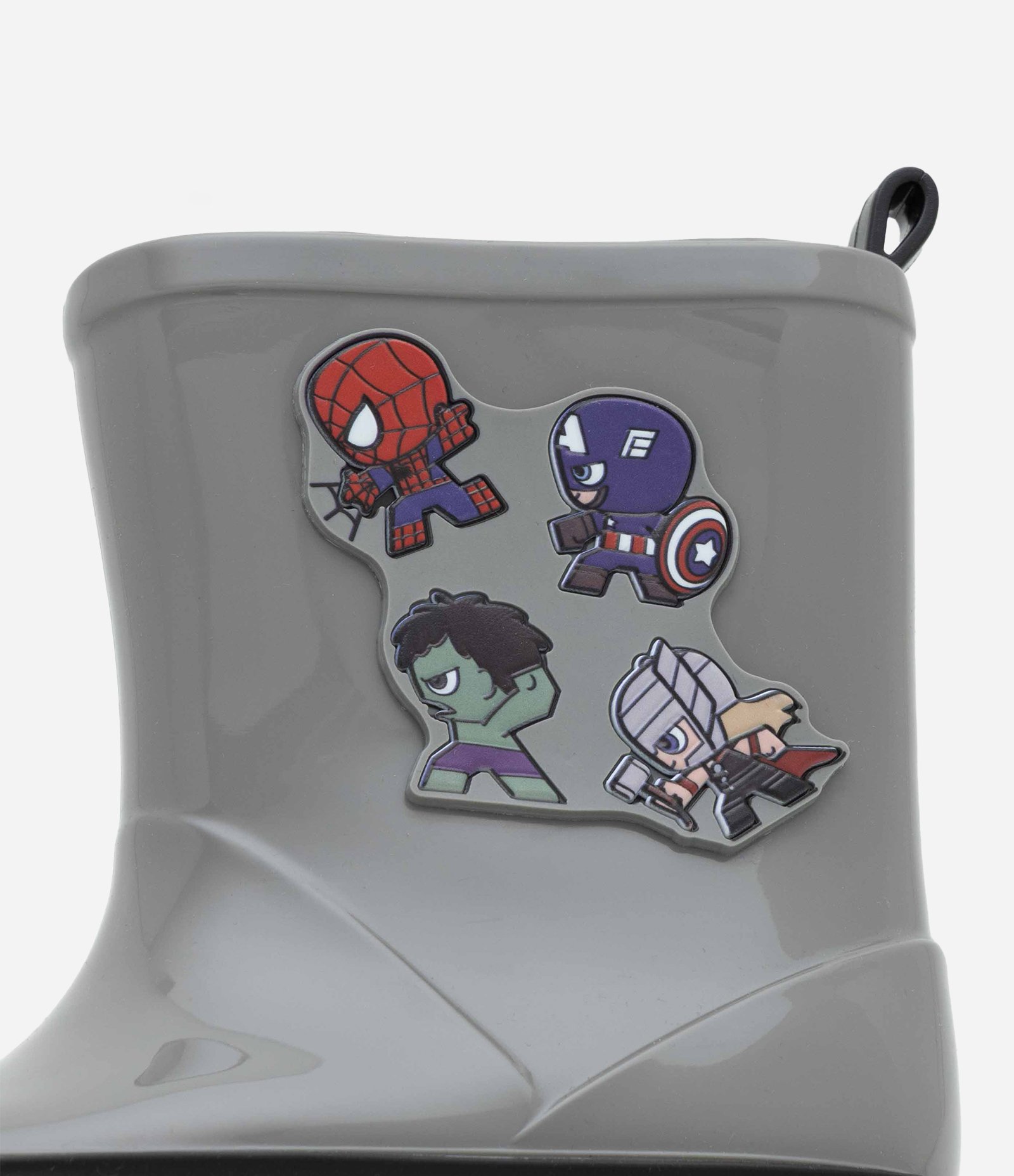 Galocha Infantil com Estampa Mini Heróis Marvel - Tam 21 até 28 Cinza 3