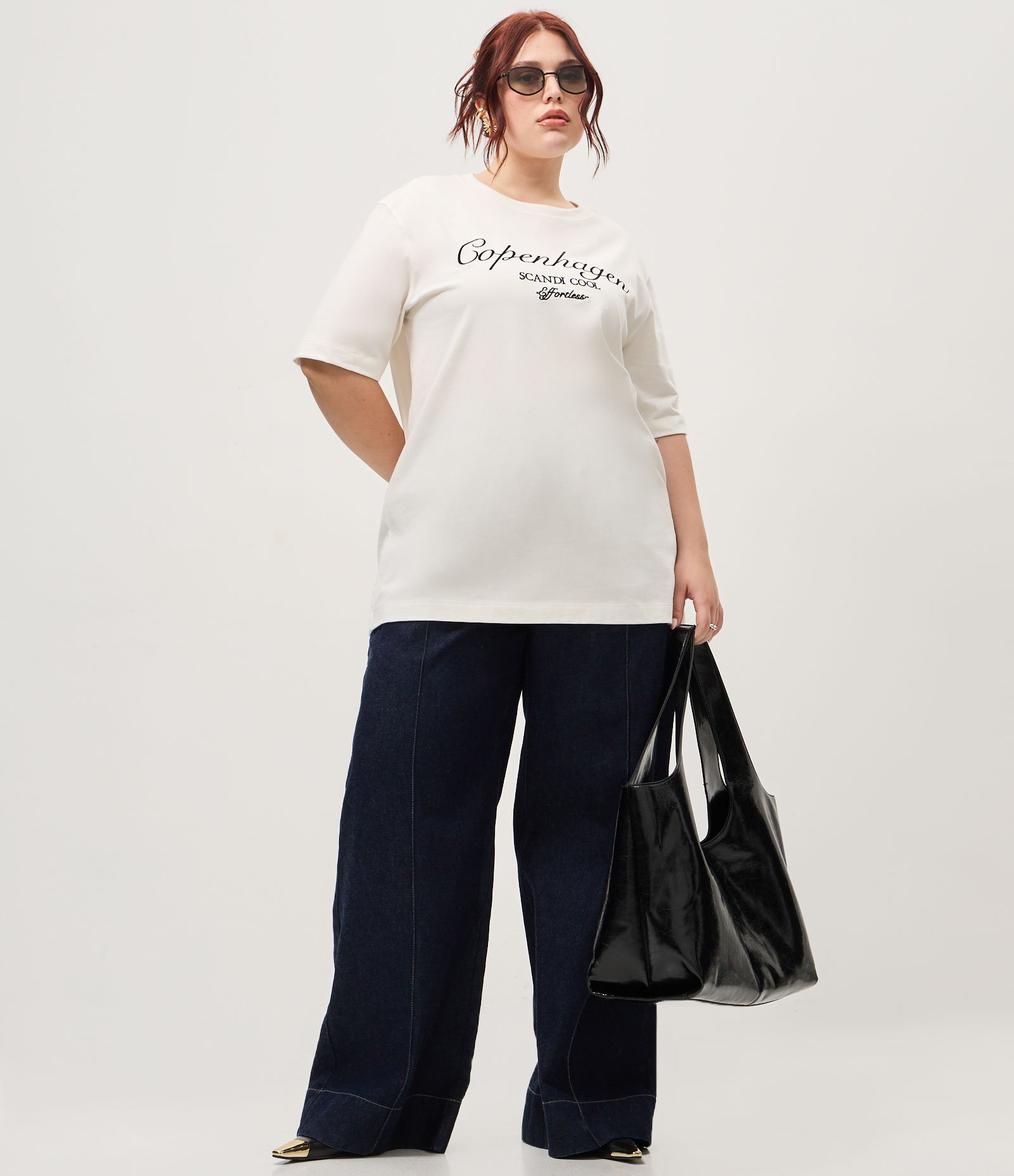 Blusa Alongada em Algodão com Bordado Copenhagen Curve & Plus Size Off White 2