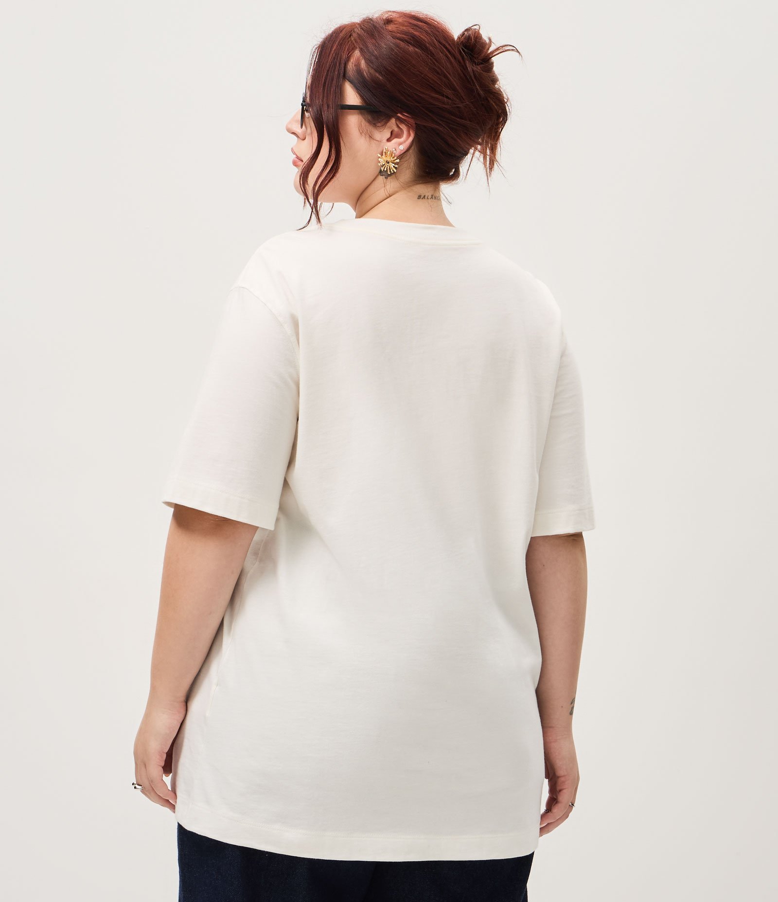 Blusa Alongada em Algodão com Bordado Copenhagen Curve & Plus Size Off White 4