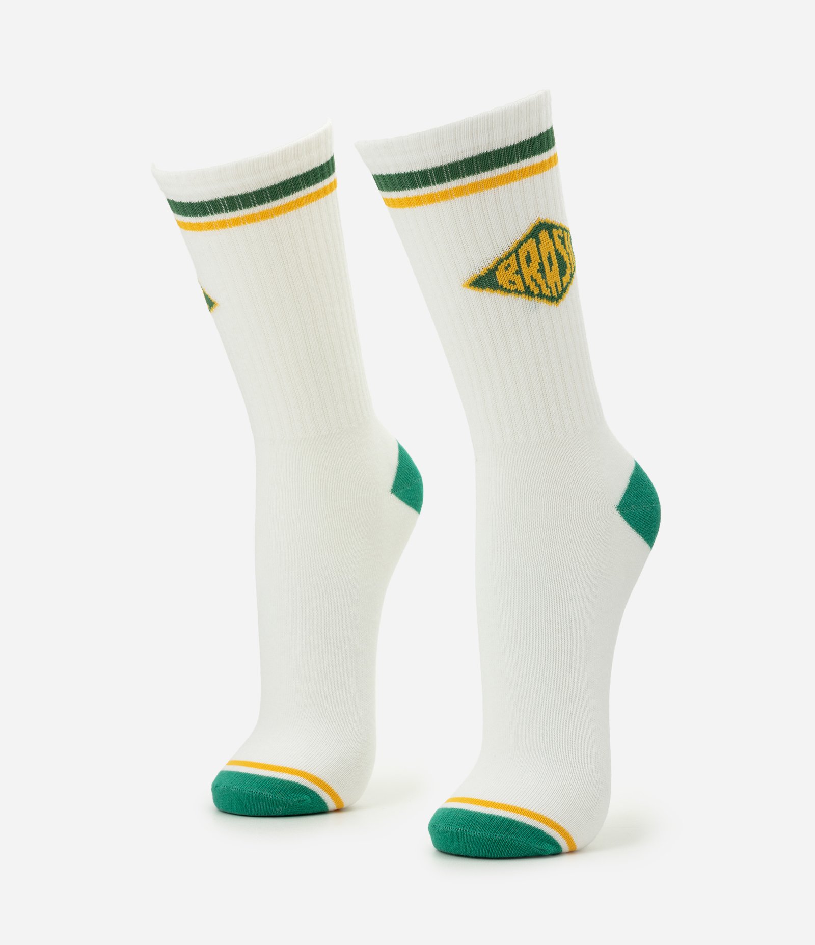 Meia Cano Longo Brasil Off White 2
