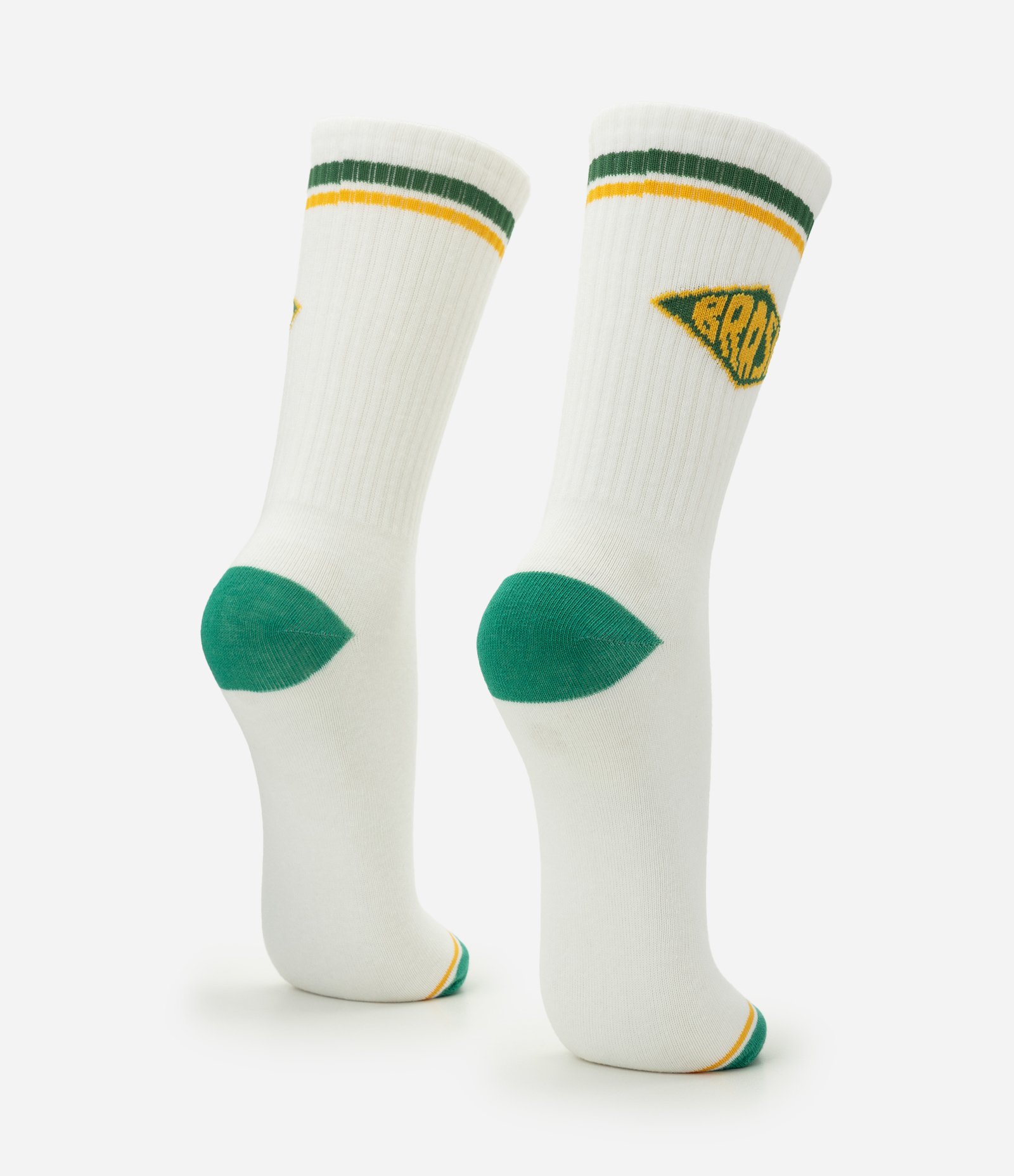 Meia Cano Longo Brasil Off White 4