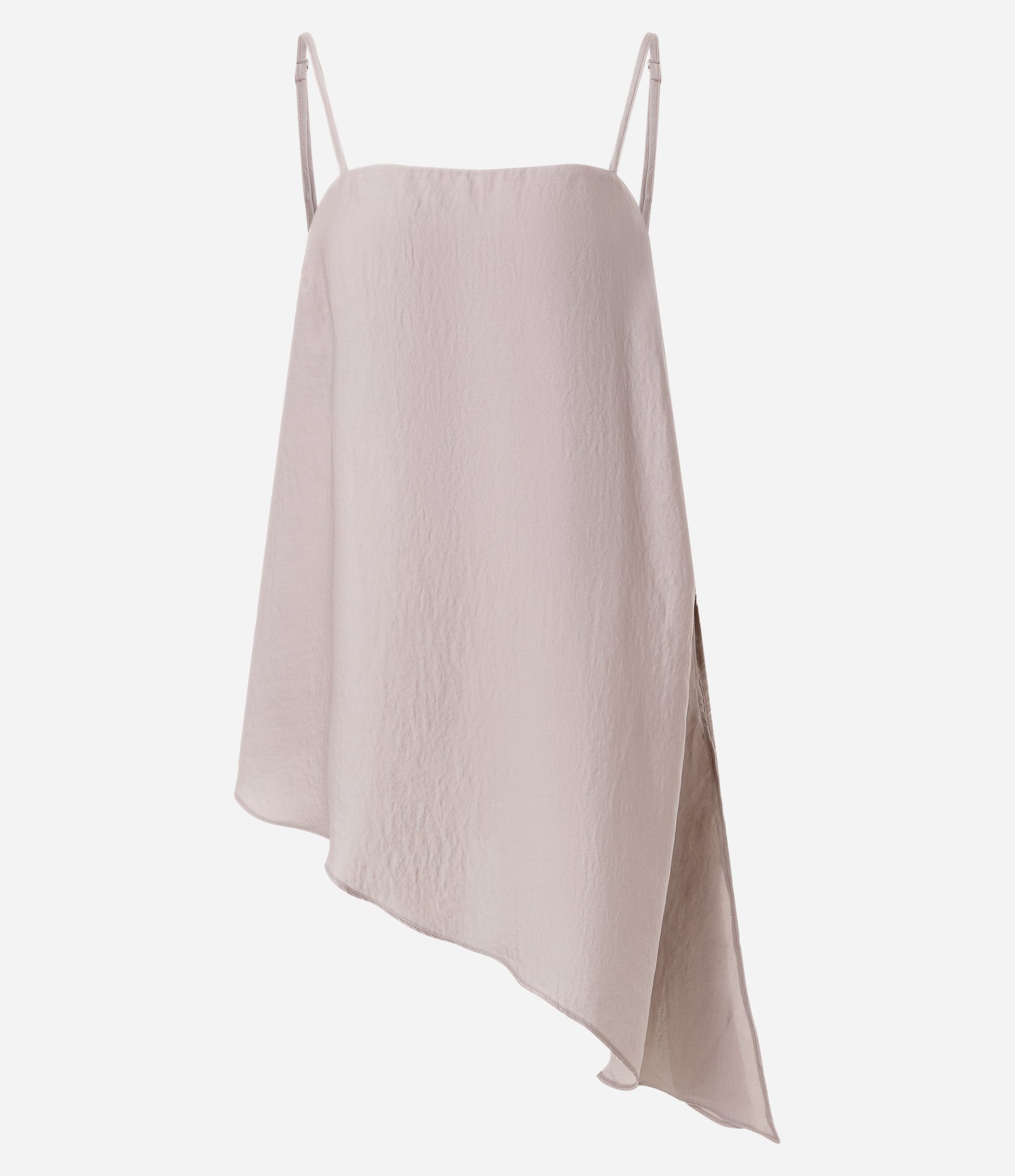 Blusa de Alcinha em Chiffon com Barra Assimétrica Rosa Claro 5