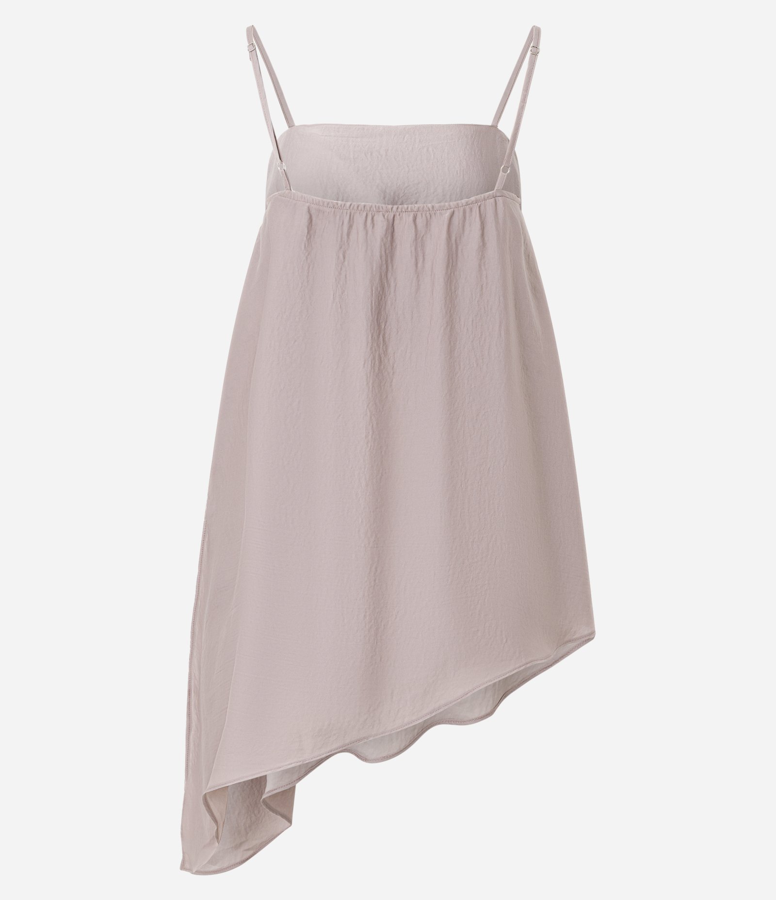 Blusa de Alcinha em Chiffon com Barra Assimétrica Rosa Claro 6
