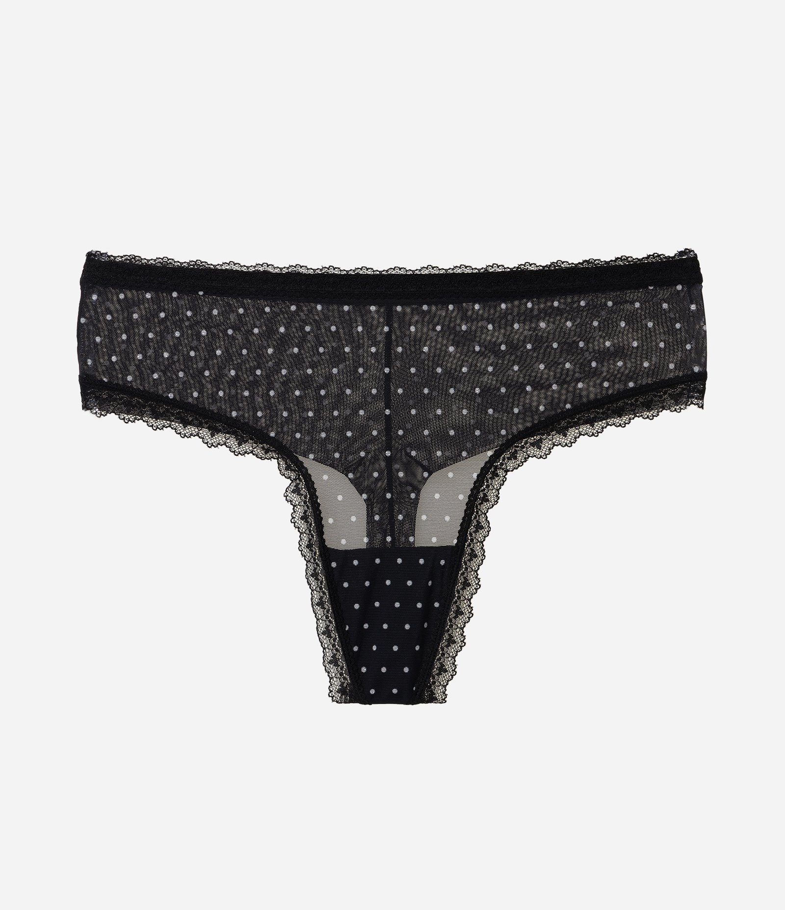 Calcinha Hot Pant em Tule com Renda Curve & Plus Size Preto 1