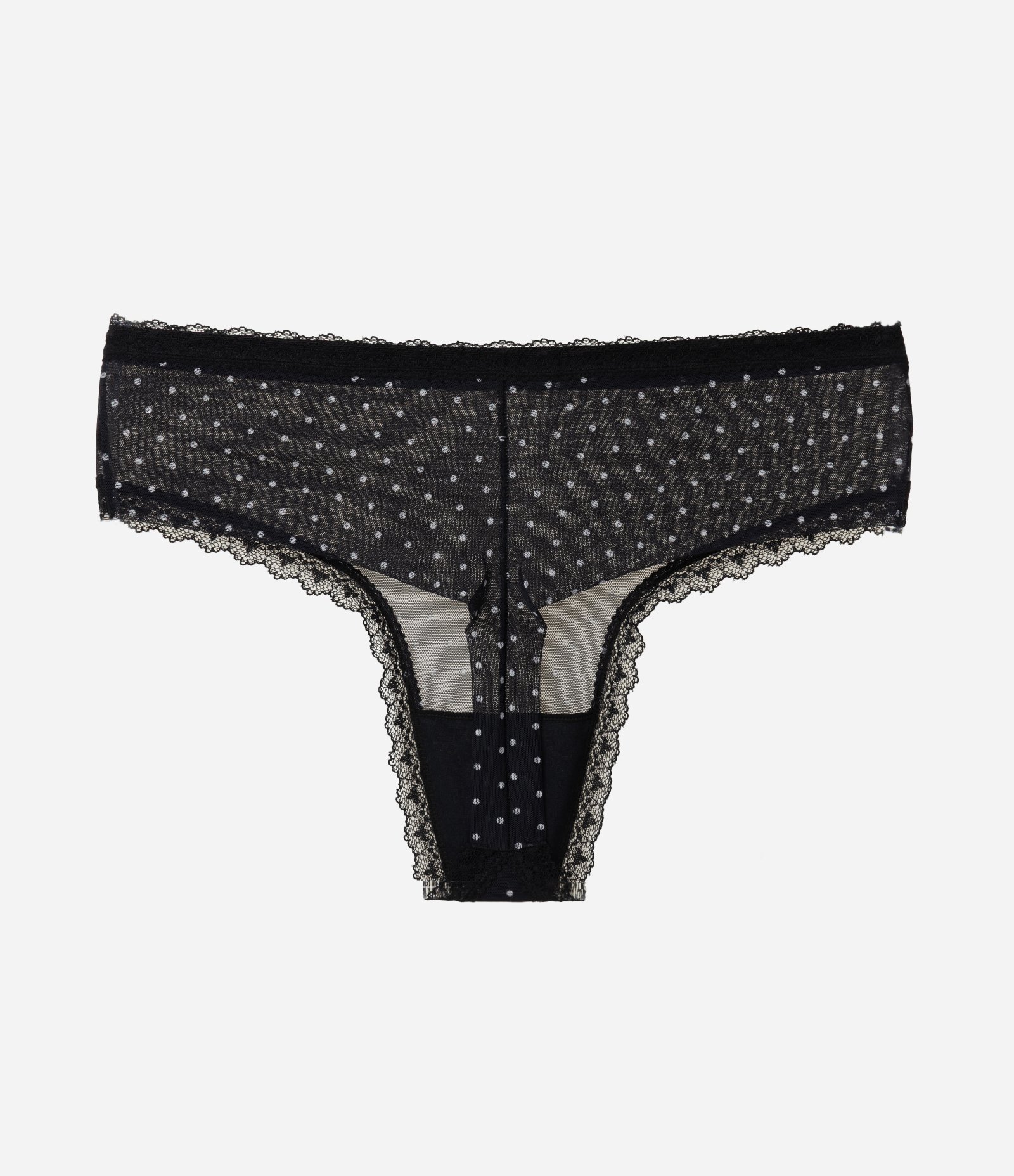 Calcinha Hot Pant em Tule com Renda Curve & Plus Size Preto 2