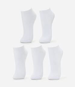 Kit 05 Meias Cano Baixo Esportivas em Poliamida