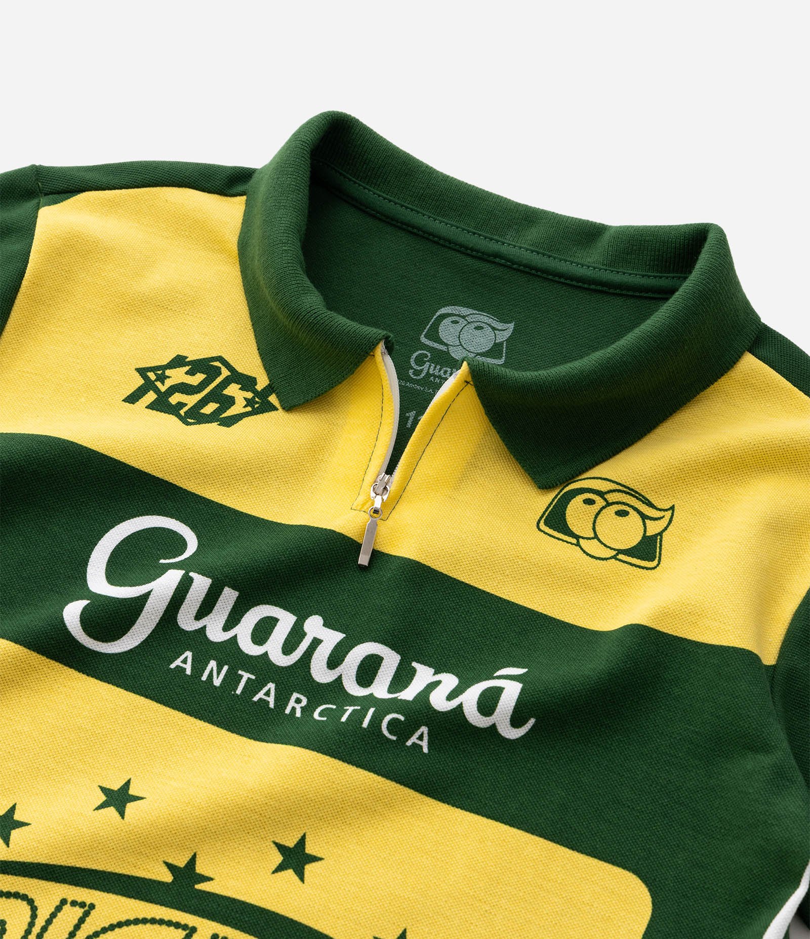 Camiseta Baby Tee Infantil com Recortes e Estampa Guaraná – Tam 5 a 14 Anos Verde/Amarelo 4