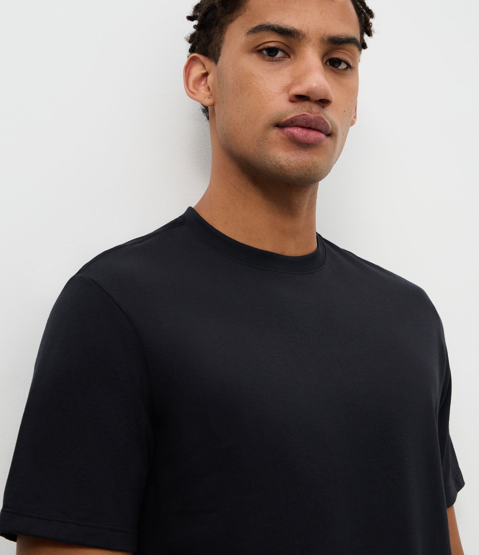 Camiseta de Pijama em Meia Malha Preto 3
