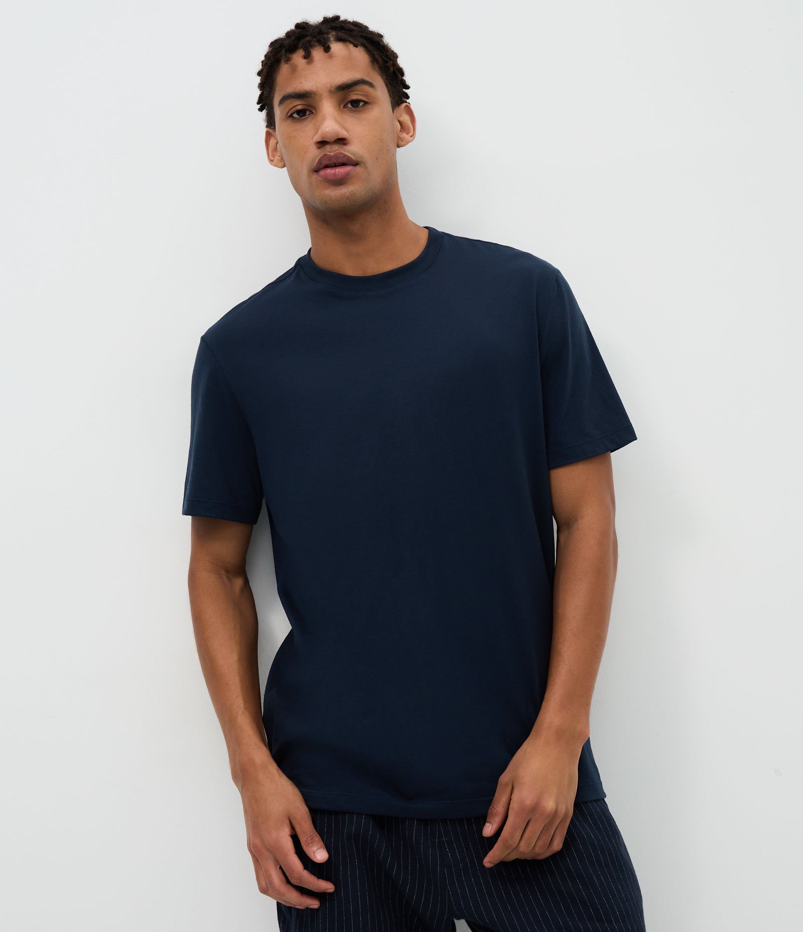 Camiseta de Pijama em Meia Malha Azul 1