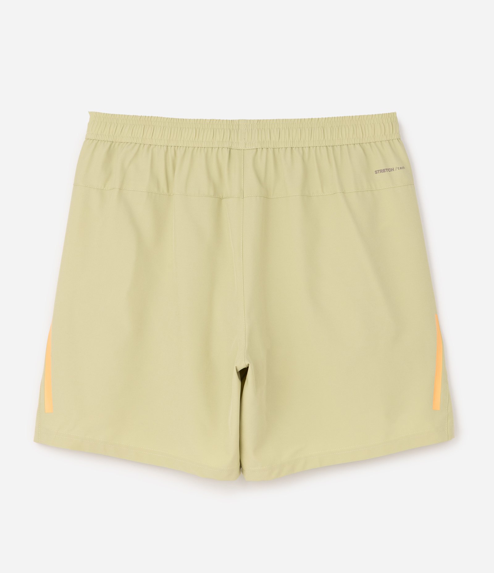 Bermuda Esportiva com Blocos de Cor e Bolsos com Zíper Amarelo Claro 2