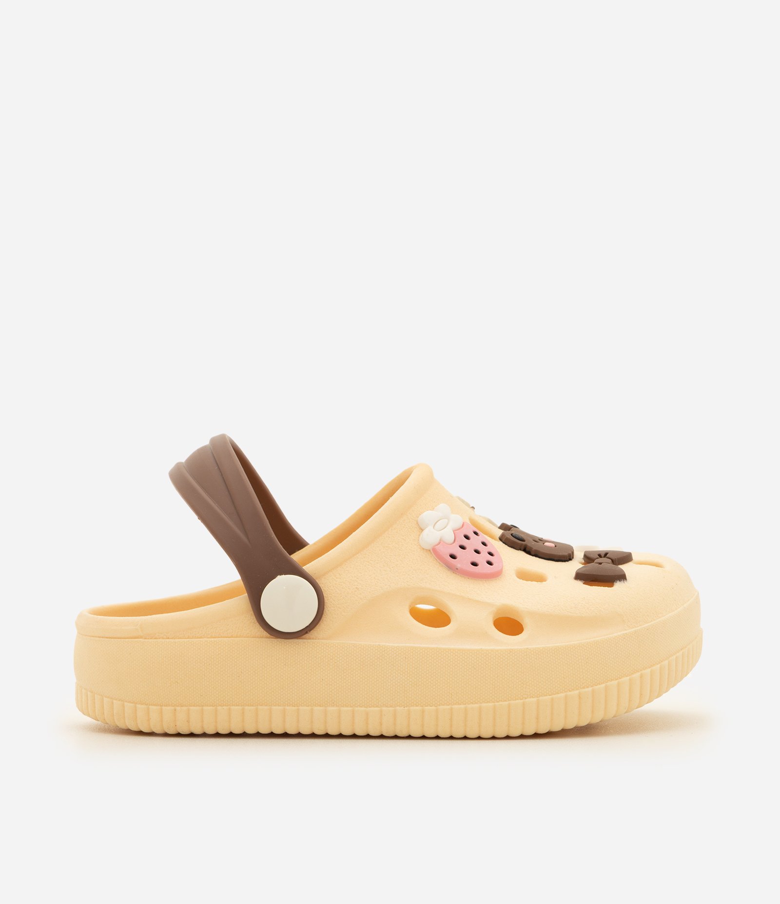 Sandália Infantil Babuche com Pins de Ursinho e Laços – Tam 20 ao 35 Amarelo Claro 5