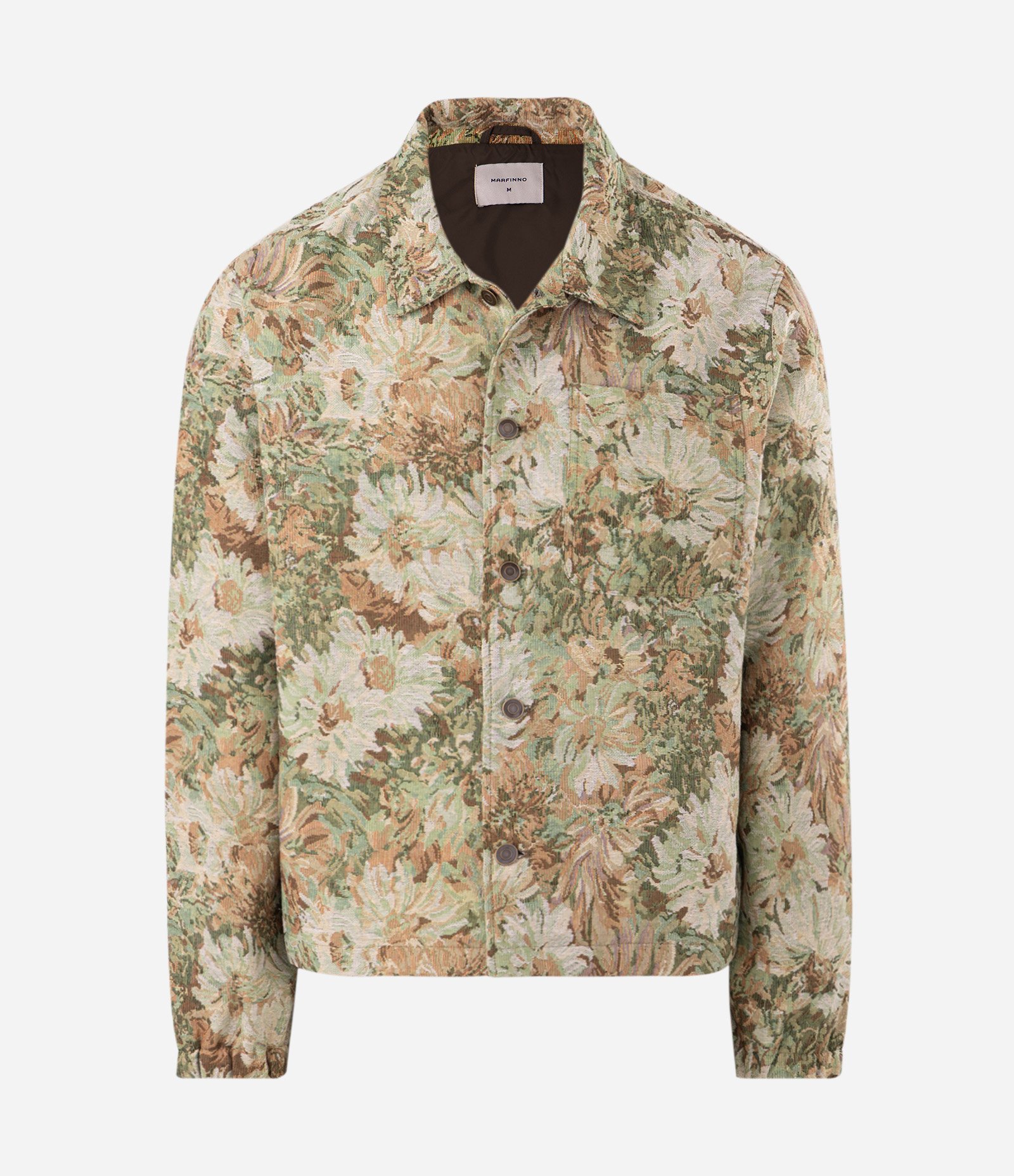 Jaqueta Trucker em Jacquard Floral Verde 8