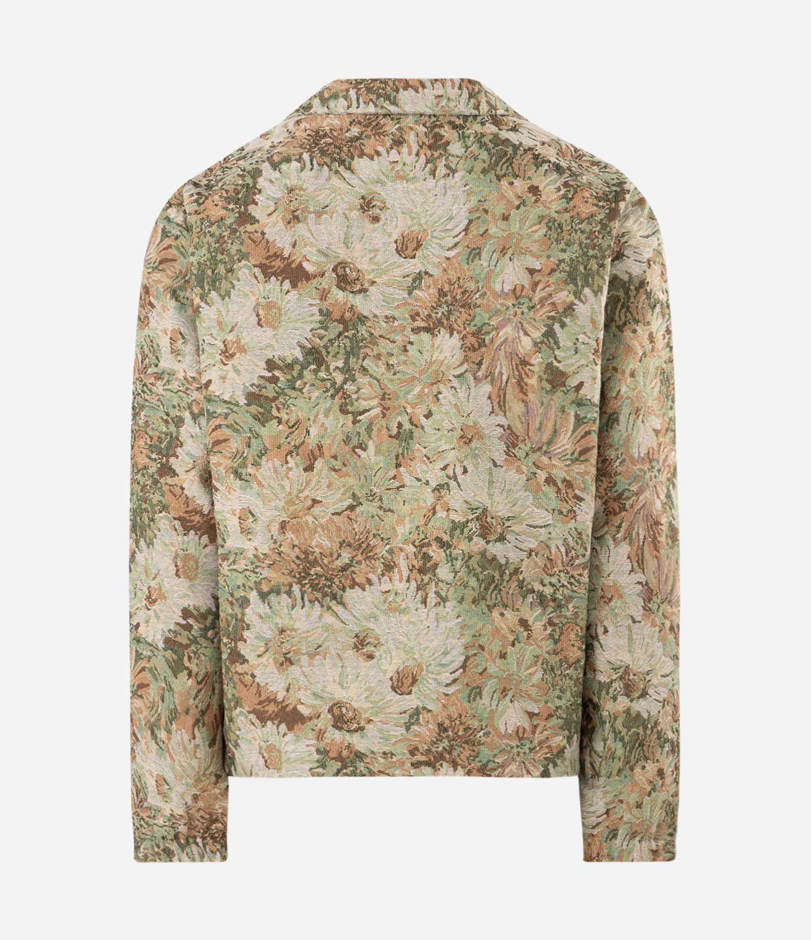 Jaqueta Trucker em Jacquard Floral Verde 9