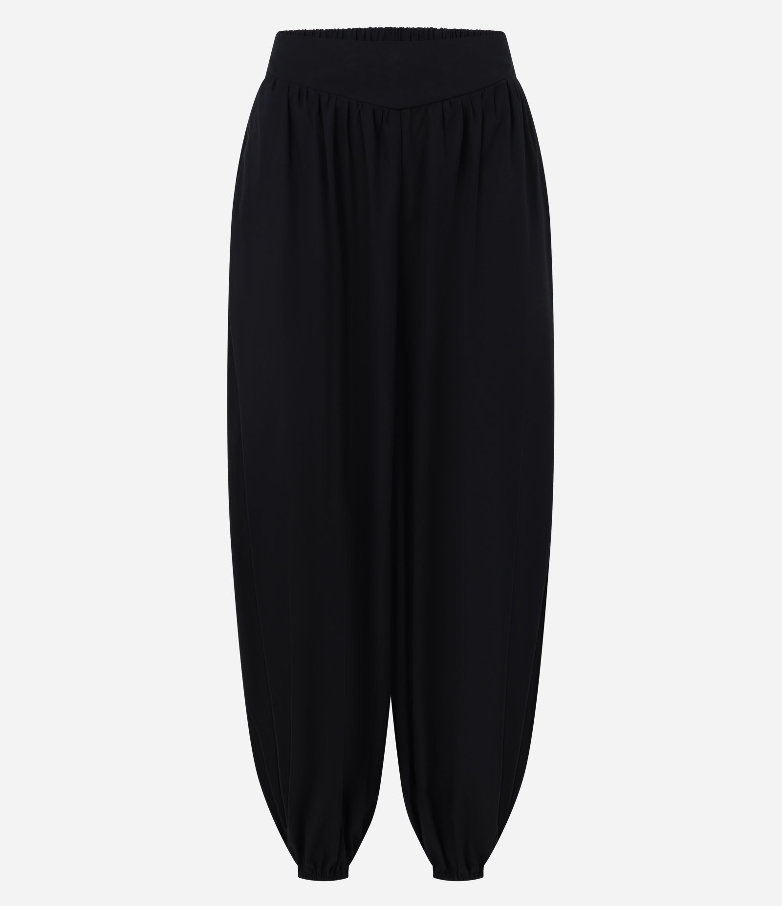 Calça Balloon em Tricoline com Barra Ajustada Preto 5