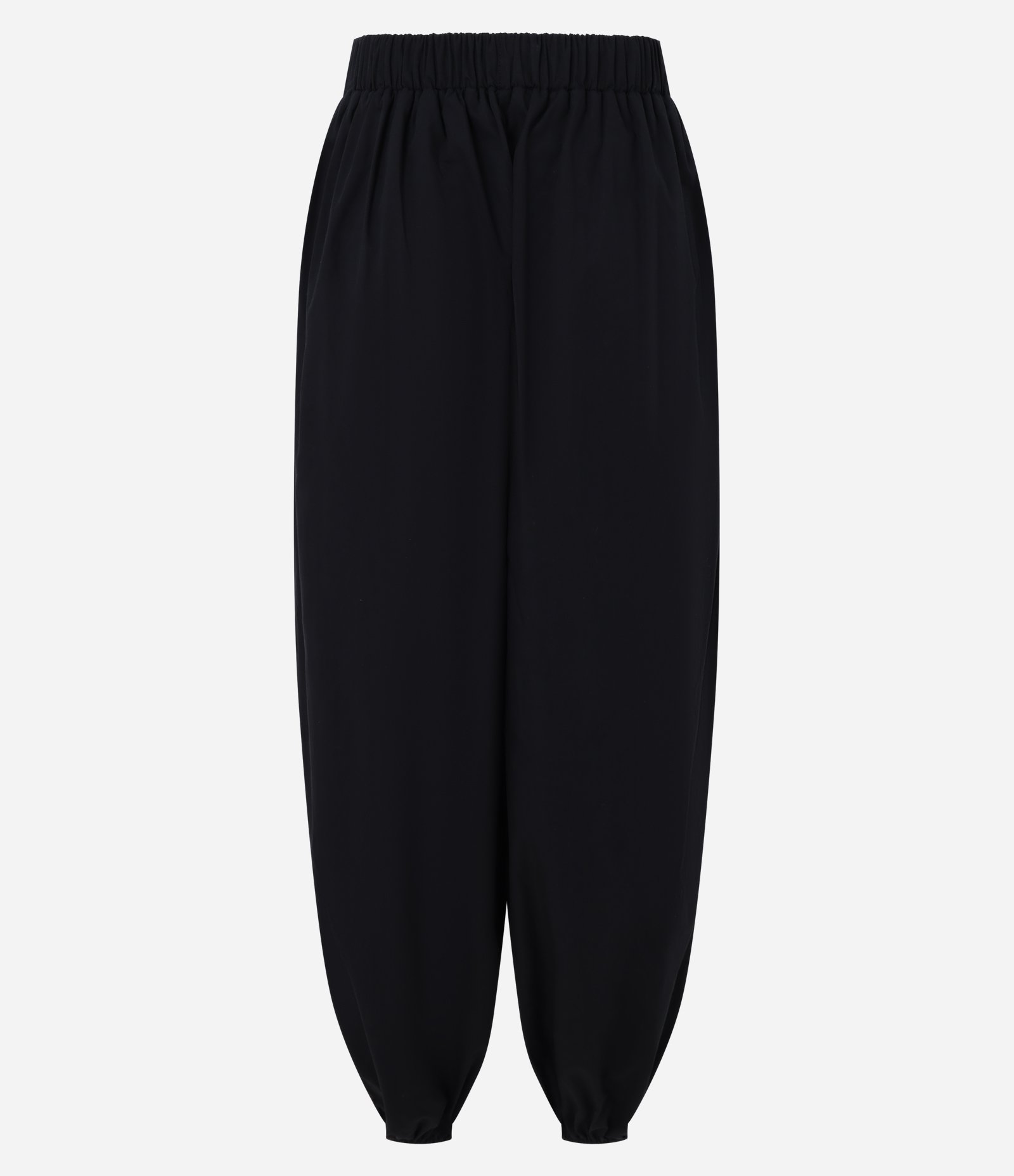 Calça Balloon em Tricoline com Barra Ajustada Preto 6