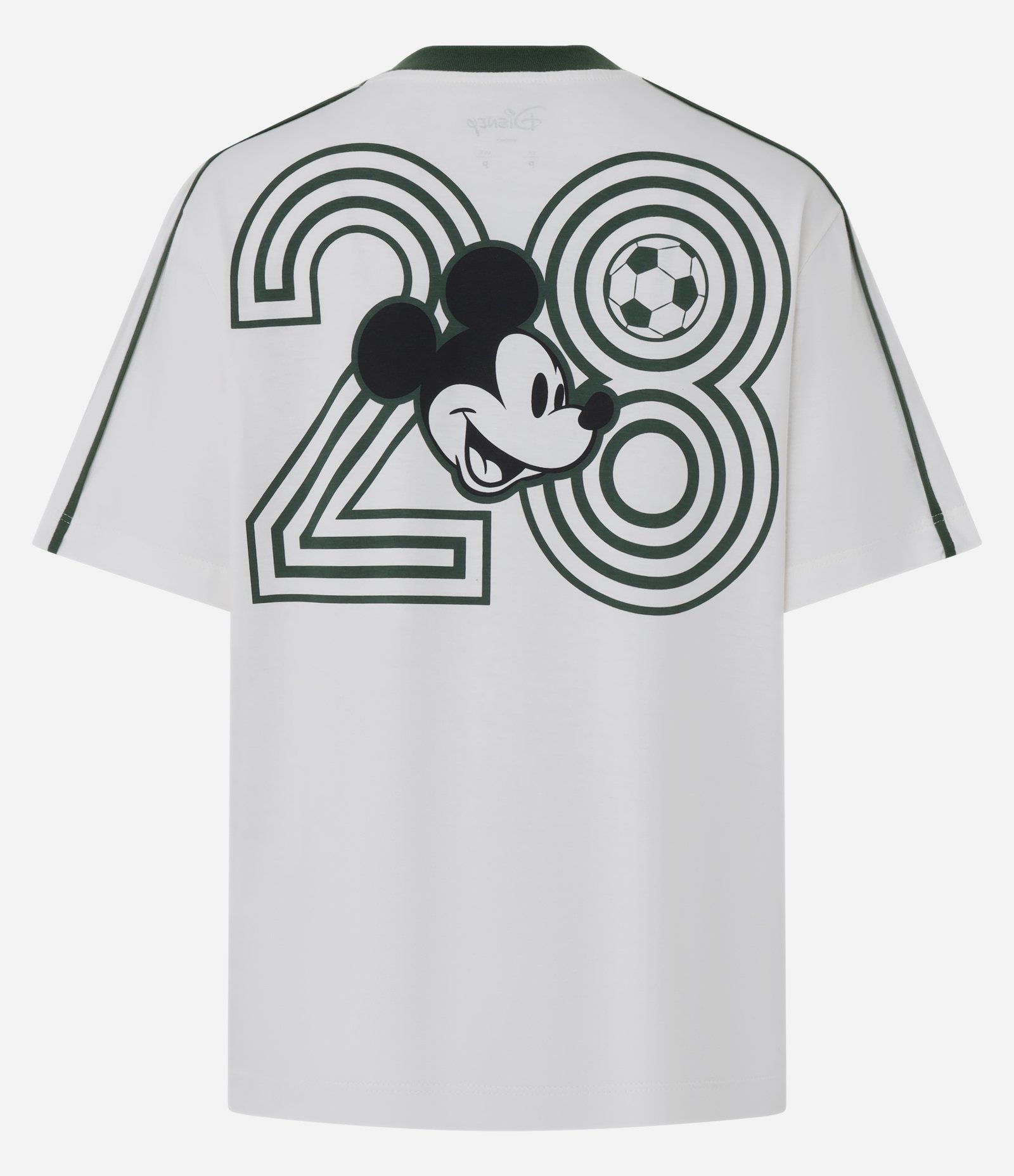 Camiseta Boxy em Algodão com Estampa Esportiva Mickey e Detalhes Contrastantes Branco 6