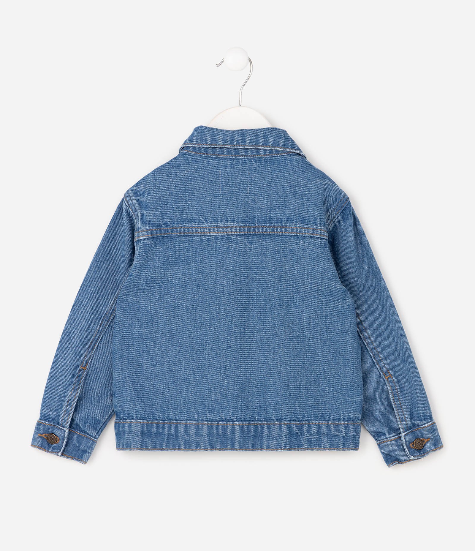 Jaqueta Infantil em Jeans com Bordados de Cereja – Tam 1 a 6 Anos Azul 2