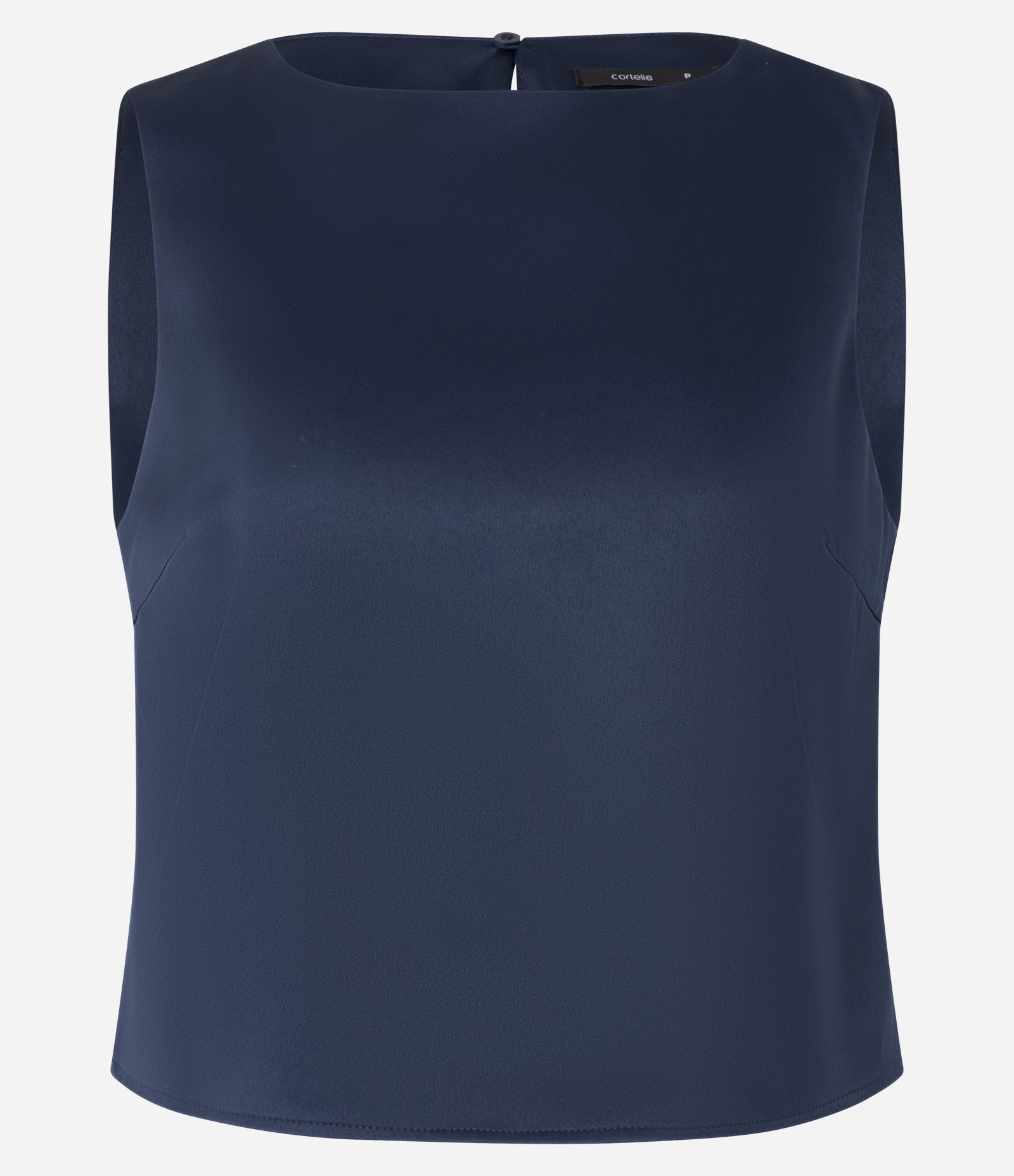 Blusa Acetinada com Laços nas Costas Azul 5