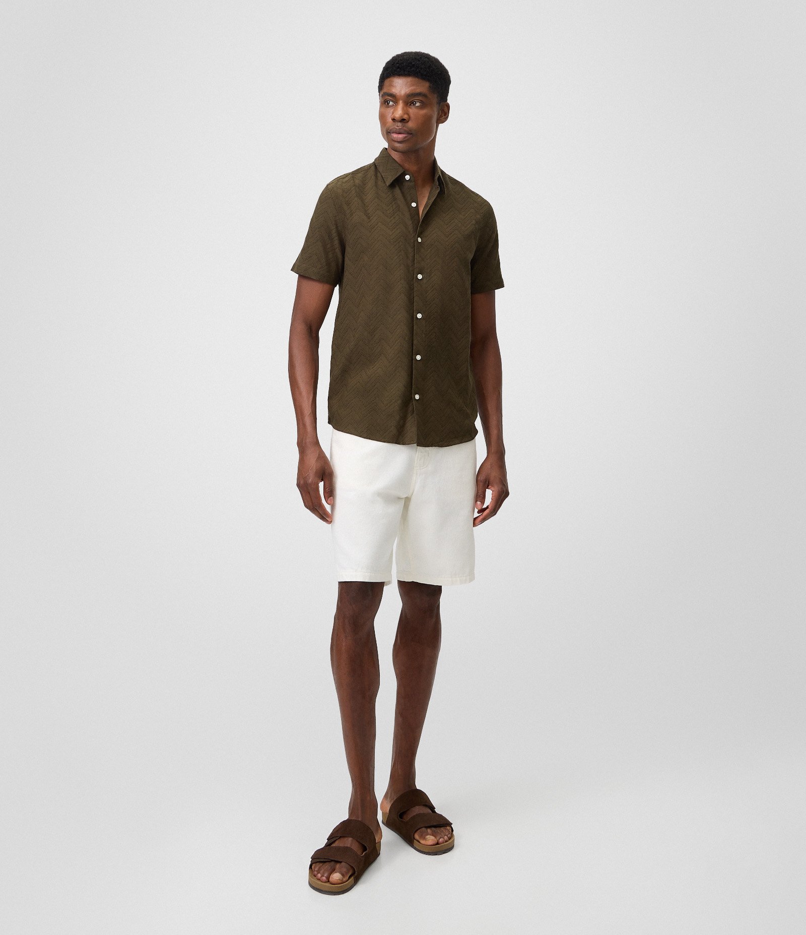 Camisa em Jacquard Zig Zag Verde 2