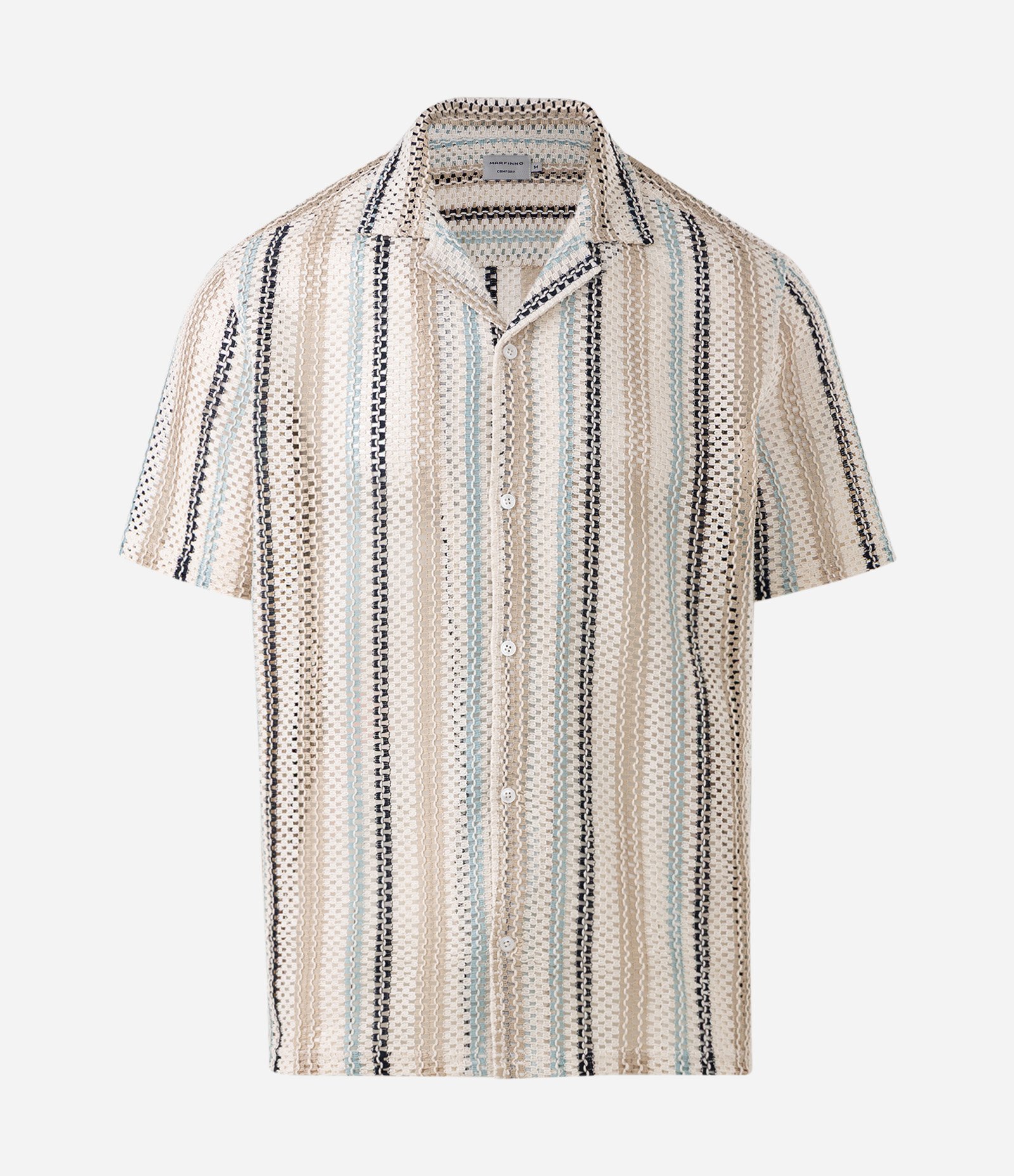 Camisa em Tricô Listrado Azul 5