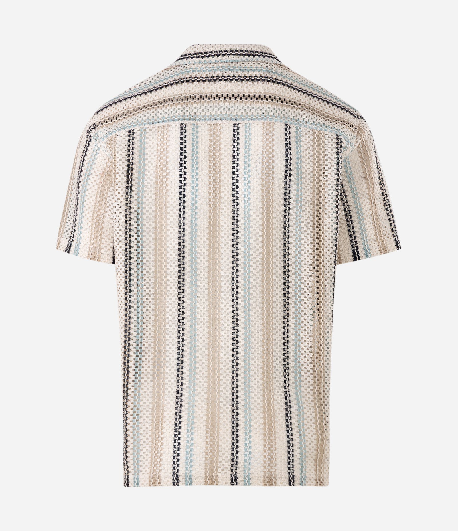 Camisa em Tricô Listrado Azul 6
