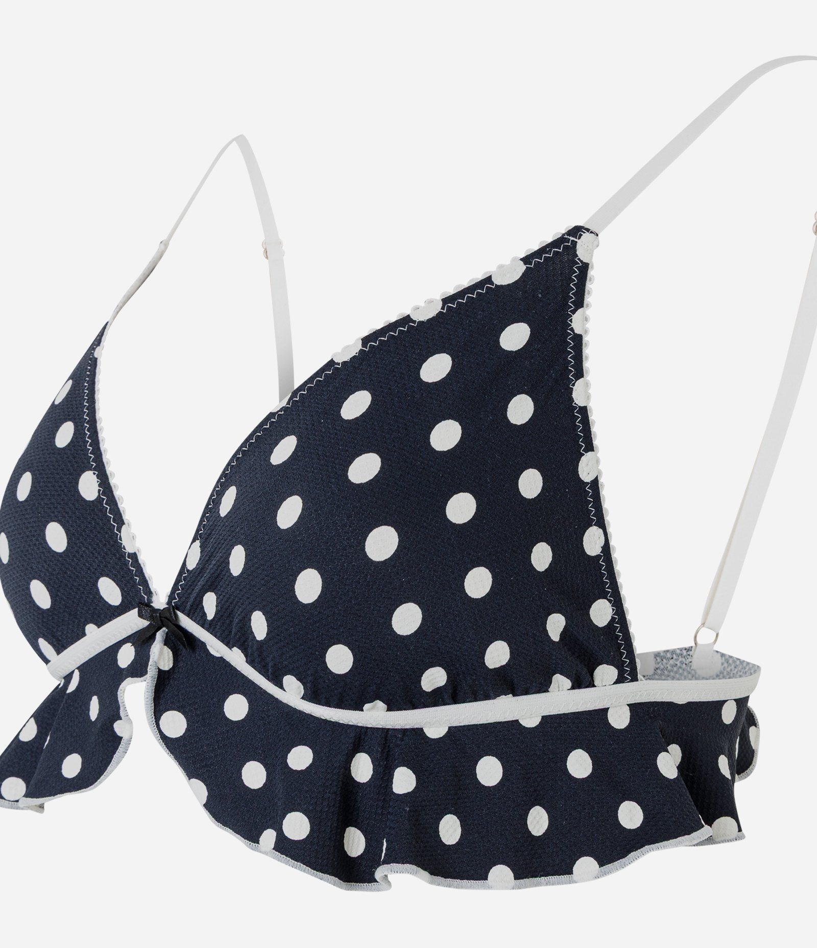 Pijama Short Doll em Microfibra com Estampa Poá Preto 2
