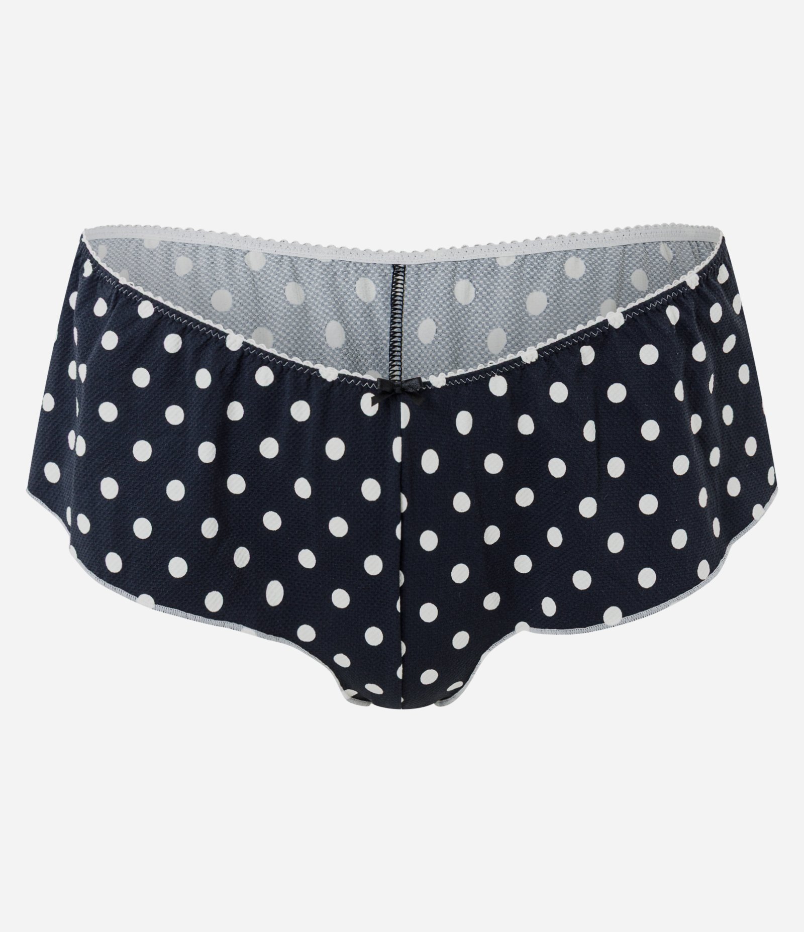 Pijama Short Doll em Microfibra com Estampa Poá Preto 4