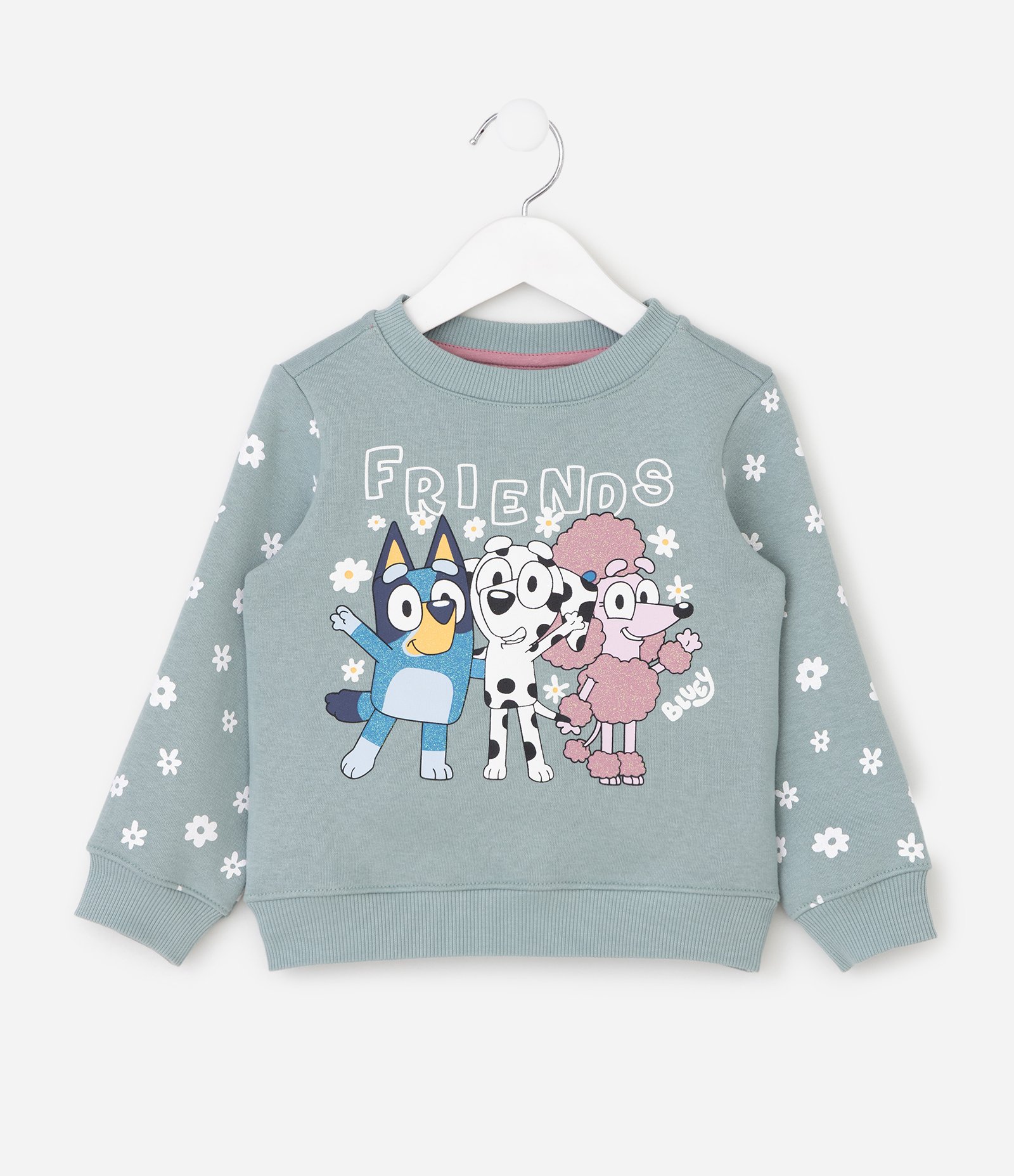Casaco Moletom Infantil com Estampa Bluey e Friends - Tam 1 A 6 Anos Azul 2