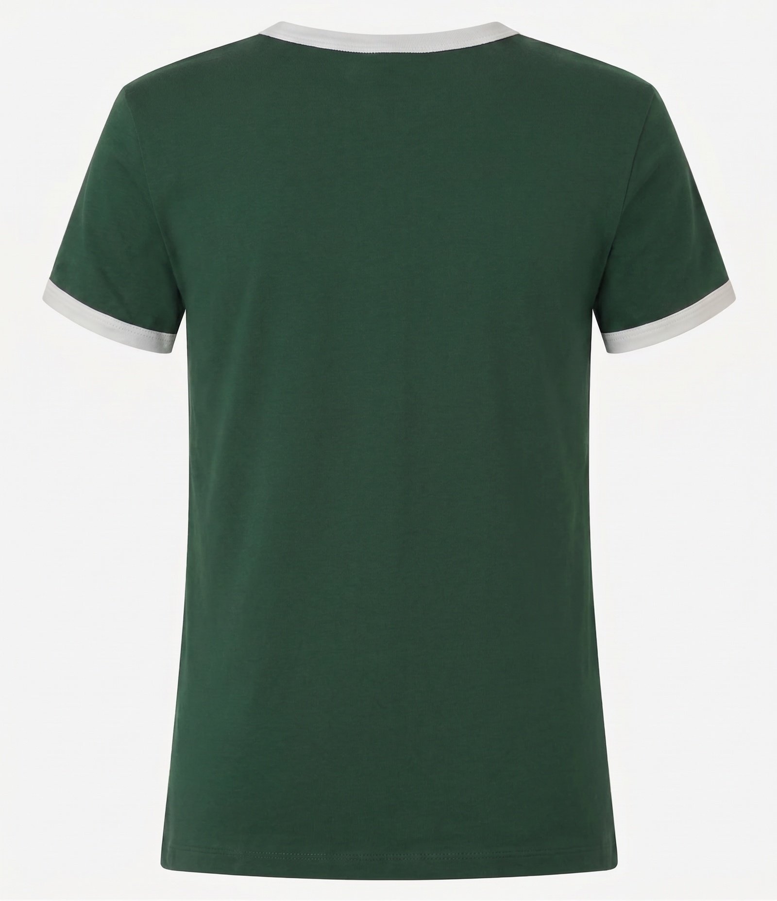 Blusa Baby Look em Algodão Peruano com Gola Contrastantes Verde 3
