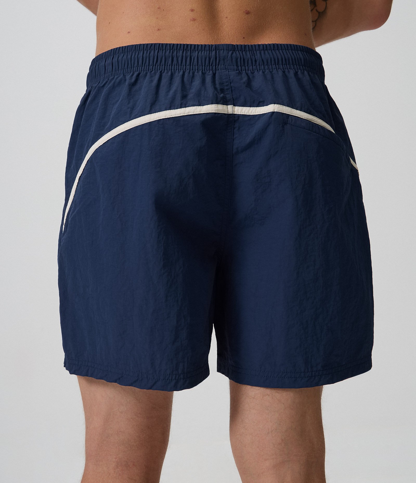 Bermuda de Banho em Poliamida com Linha Lateral Azul 3