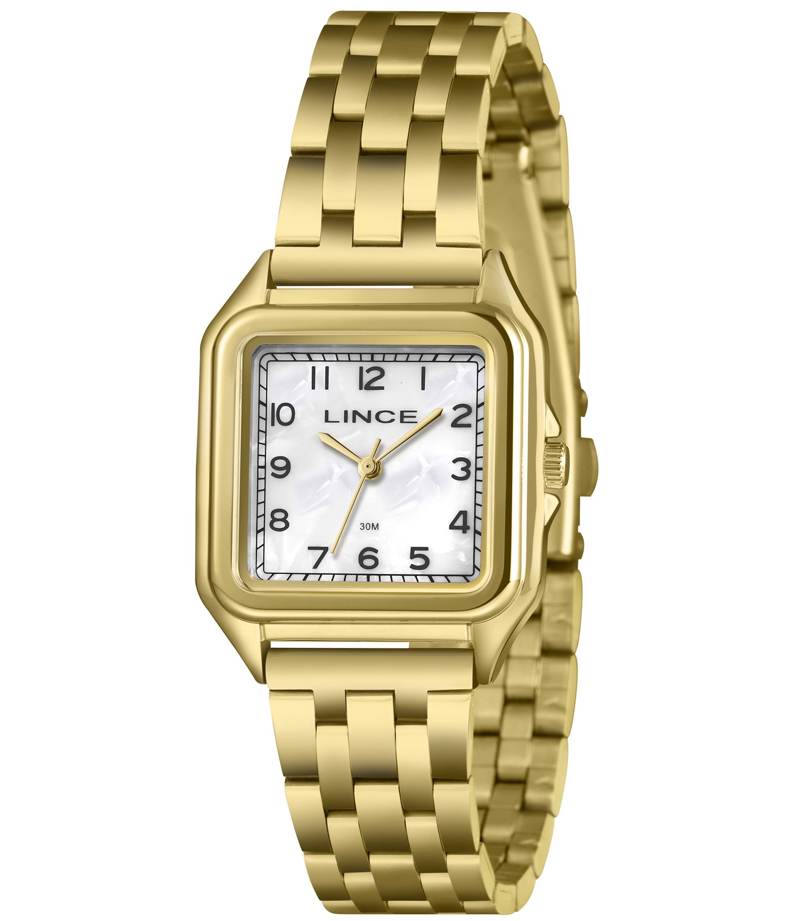 Relógio Analógico Lince em Aço LQGM046L30 B2KX Dourado 1