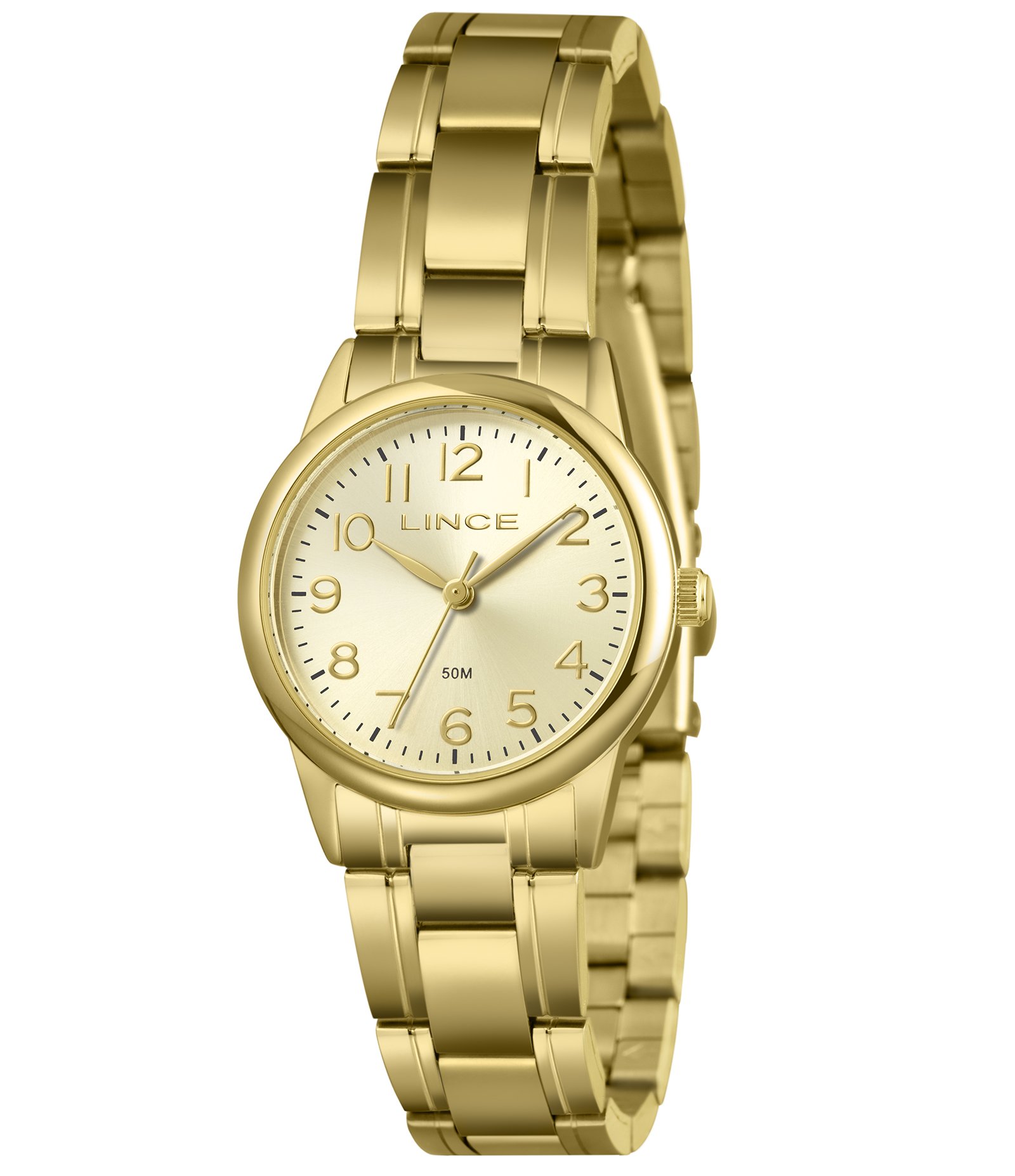 Relógio Analógico Lince Em Aço LRGM033L30 C2KX Dourado 1