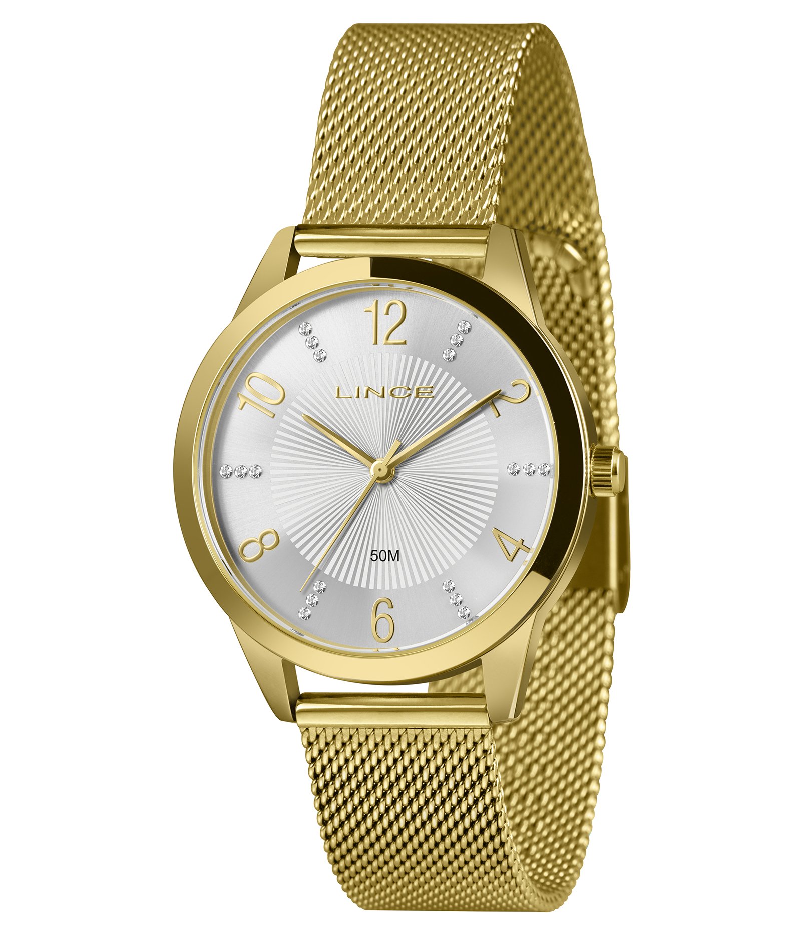 Relógio Analógico Lince em Aço LRG4815L38 S2KX Dourado 1