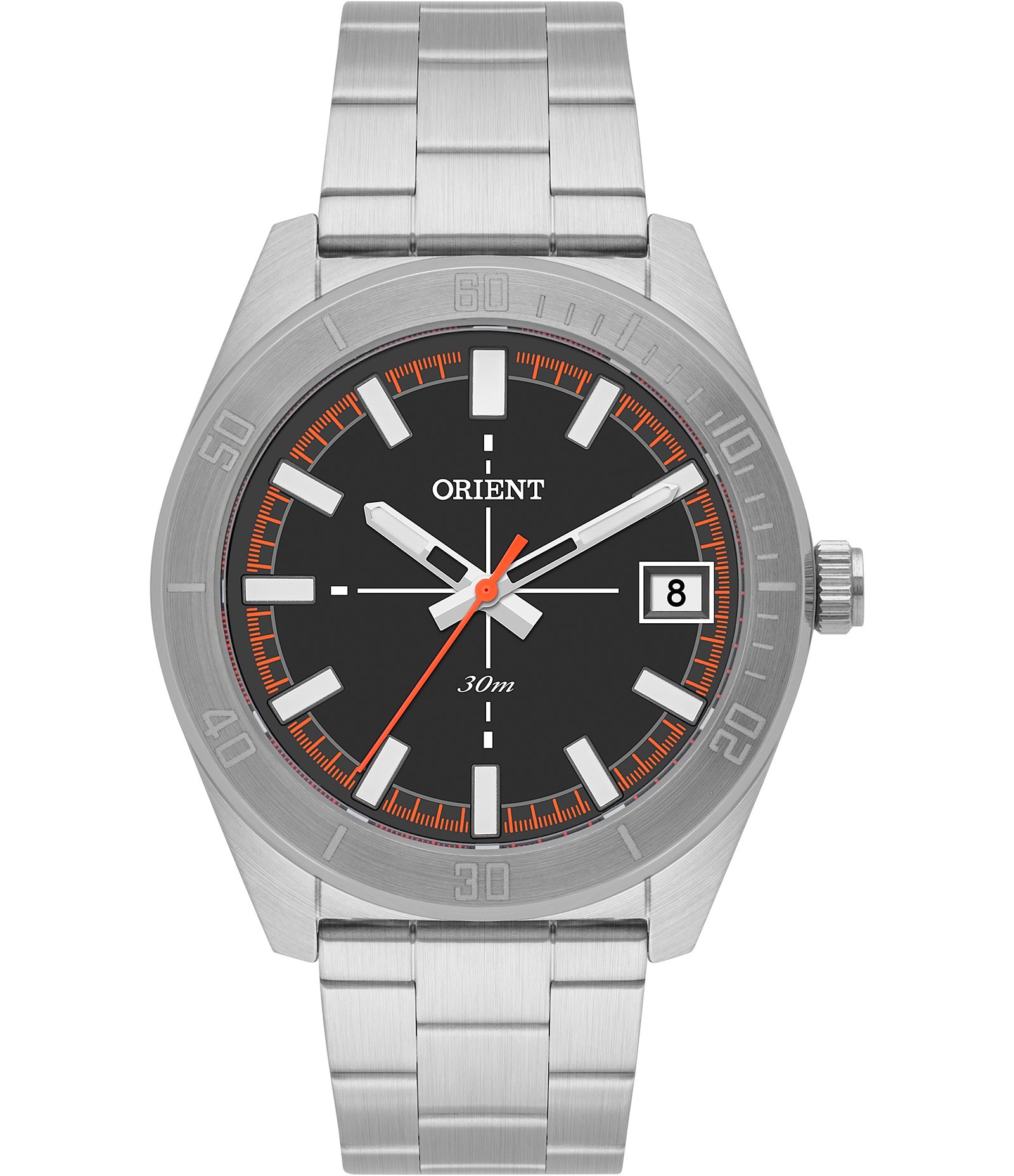 Relógio Analógico Orient Solartech Em Aço MBSS1529 P1SX Prata 1