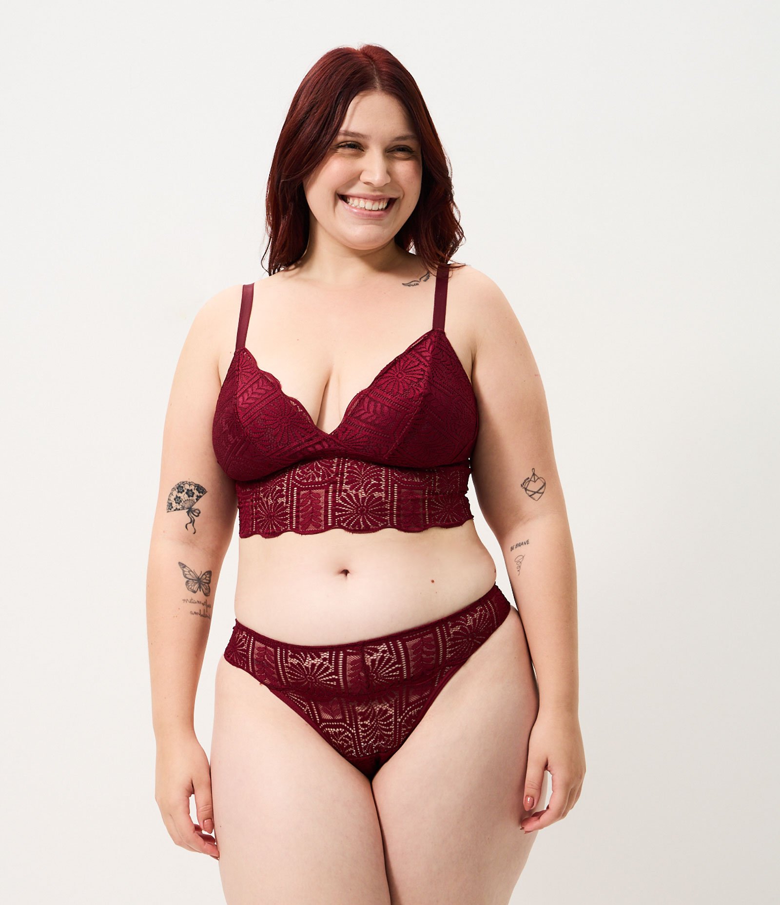 Sutiã Triângulo em Renda com Bojo Vermelho 2