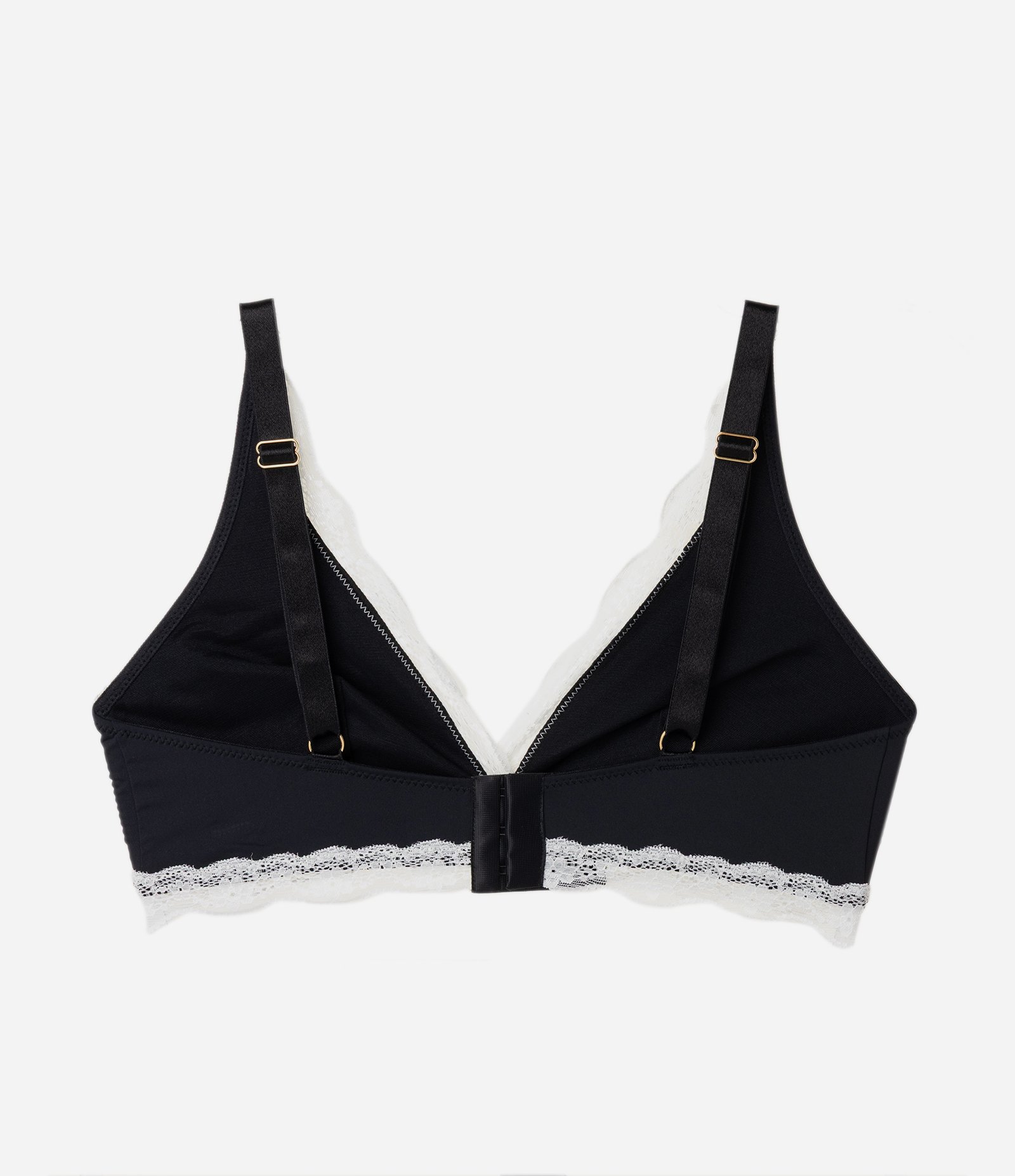 Sutiã Triangulo com Renda Contrastante Curve & Plus Size Preto 2