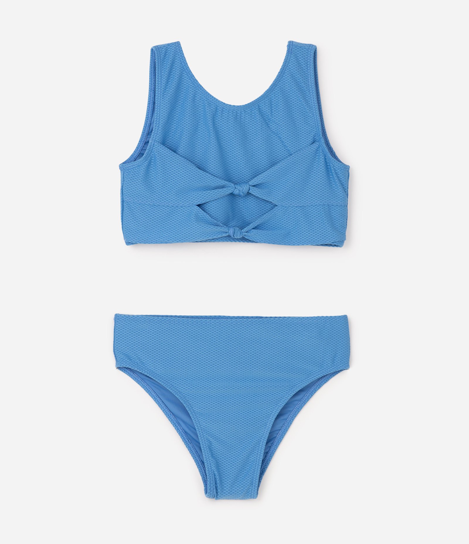 Biquíni Infantil Accessories Texturizado com Laço = Tam 5 a 14 Anos Azul 1