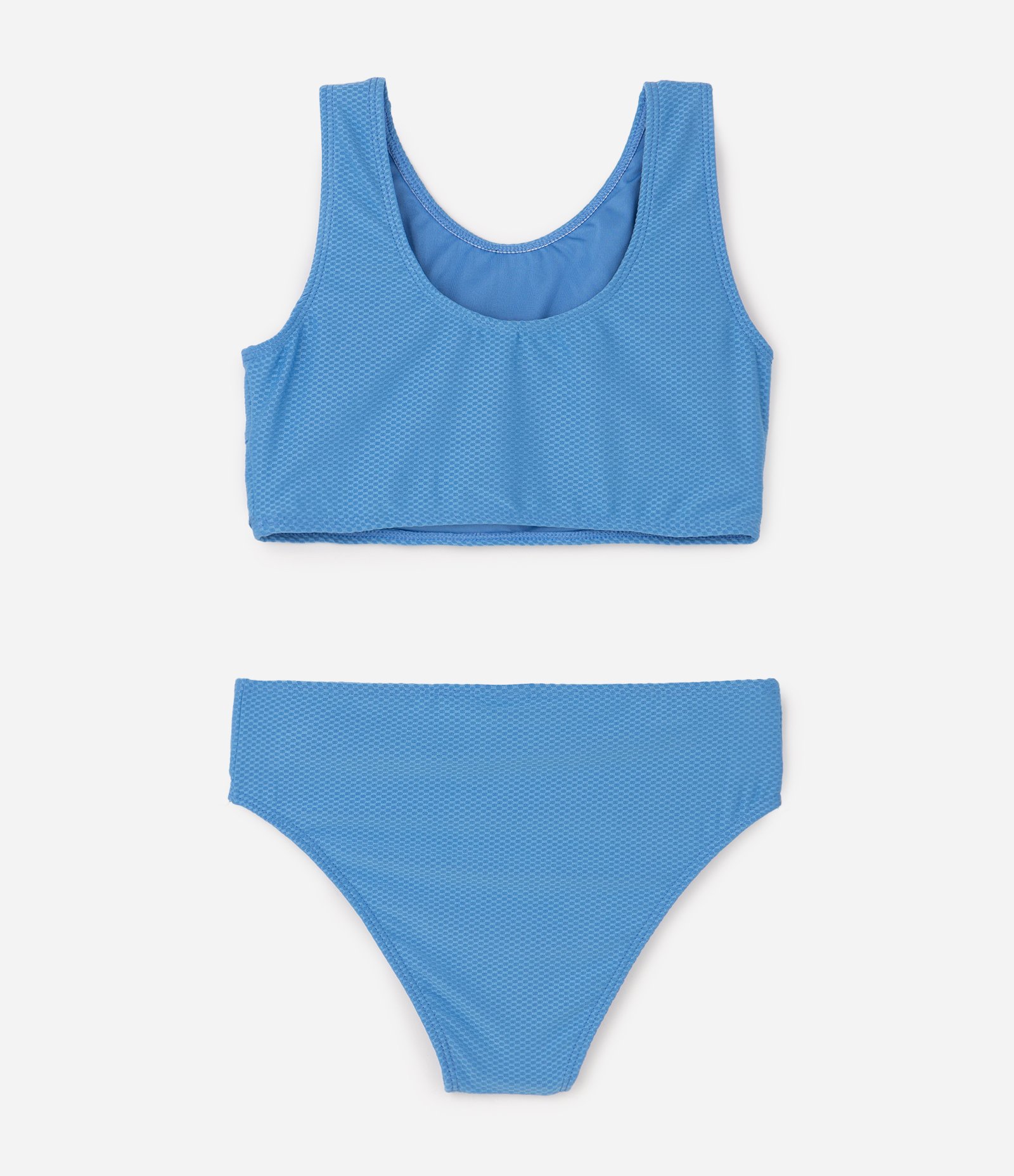 Biquíni Infantil Accessories Texturizado com Laço = Tam 5 a 14 Anos Azul 2