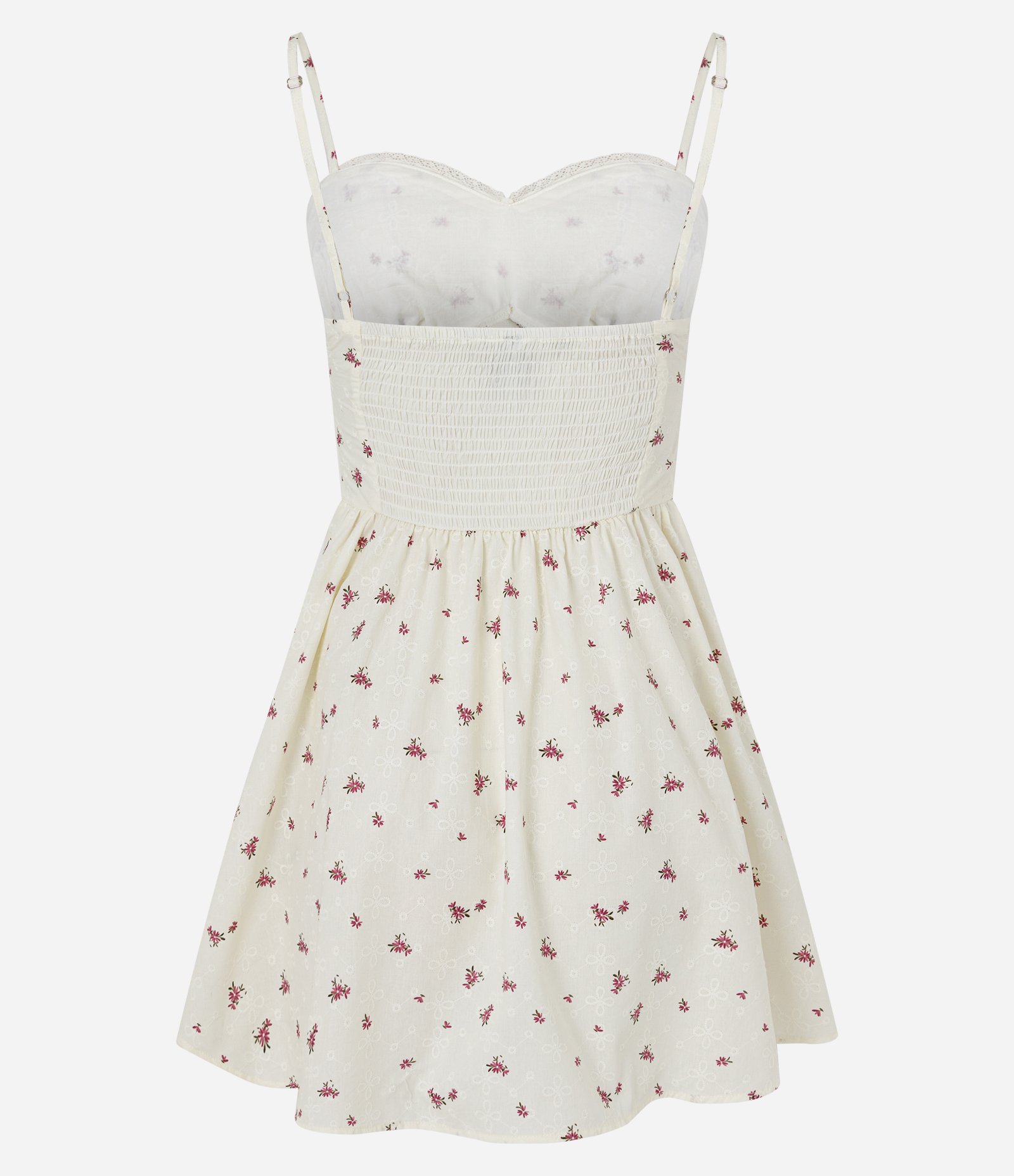 Vestido Curto Corsetada em Tricoline com Estampa Floral Liberty Off White 7