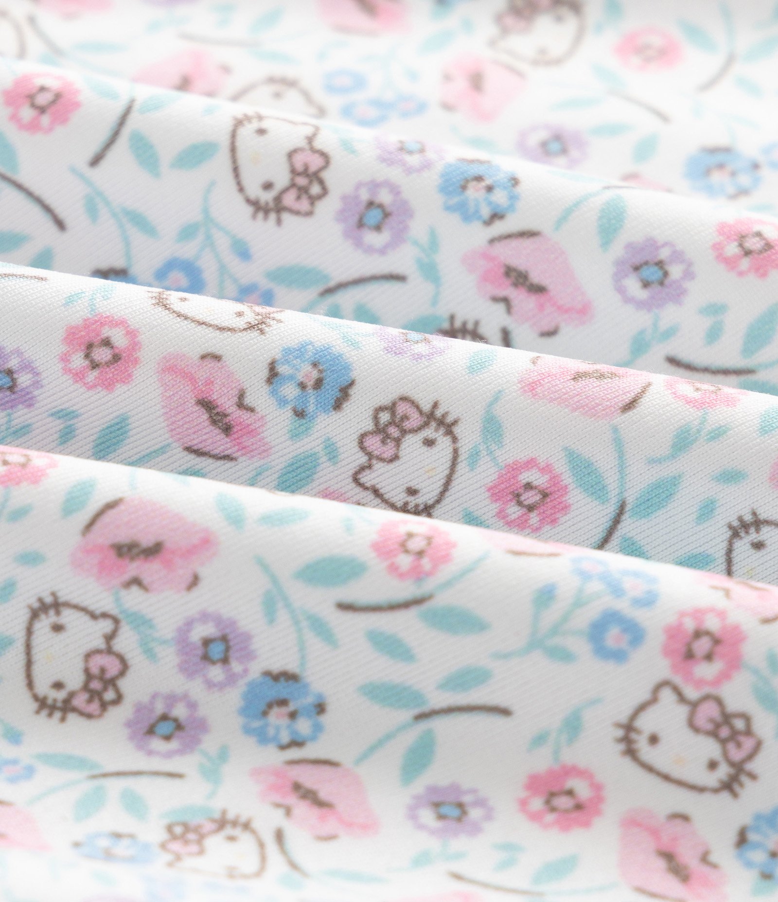 Maiô Infantil Hello Kitty Estampa Floral Liberty - Tam 1 a 6 Anos Branco 3
