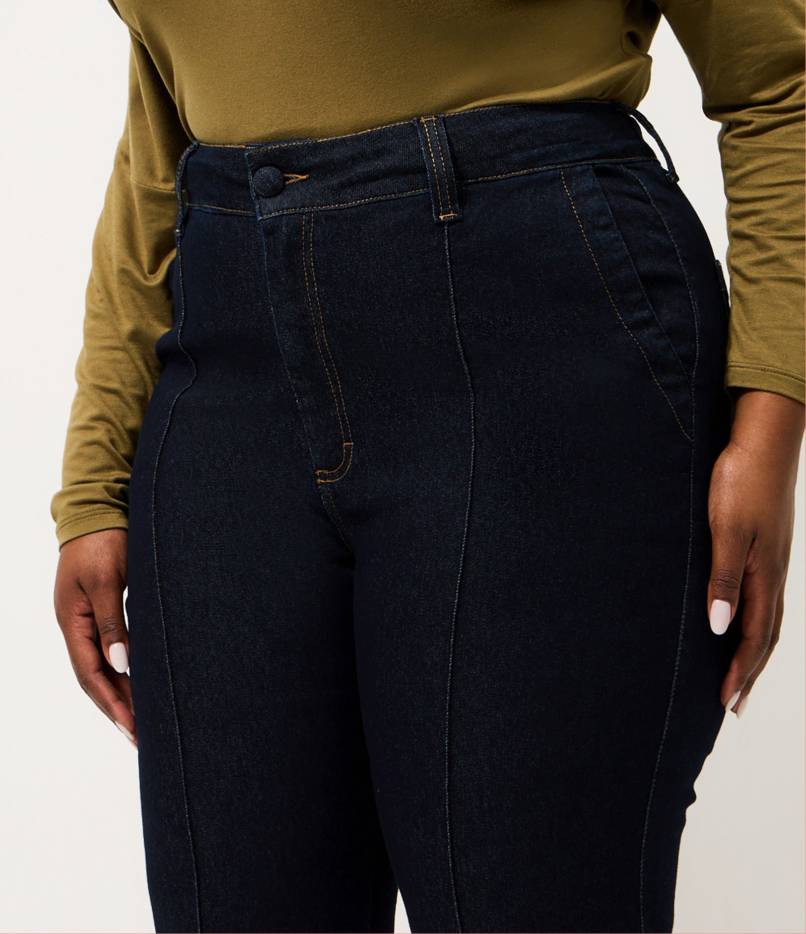 Calça Jeans Flare com Vinco Curve & Plus Size Azul 3
