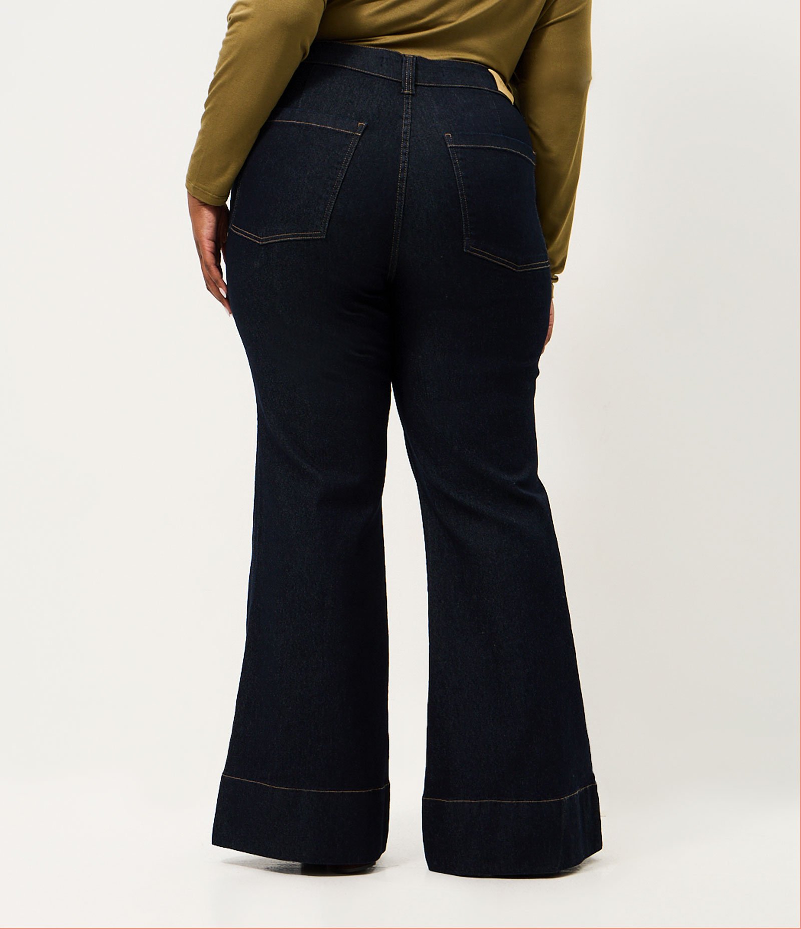Calça Jeans Flare com Vinco Curve & Plus Size Azul 5