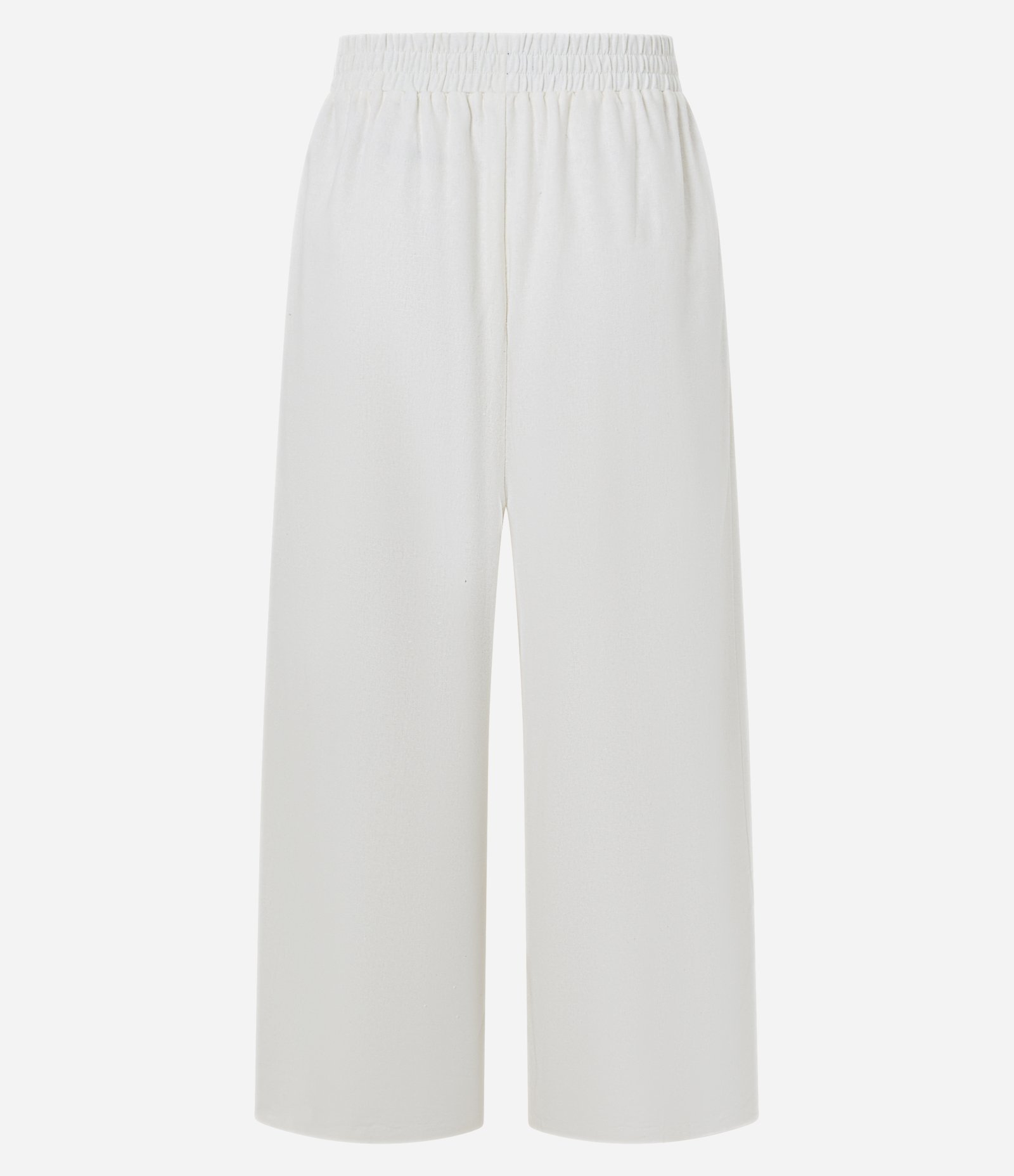 Calça Pantalona em Viscolinho com Recorte Vazado Lateral Branco 3