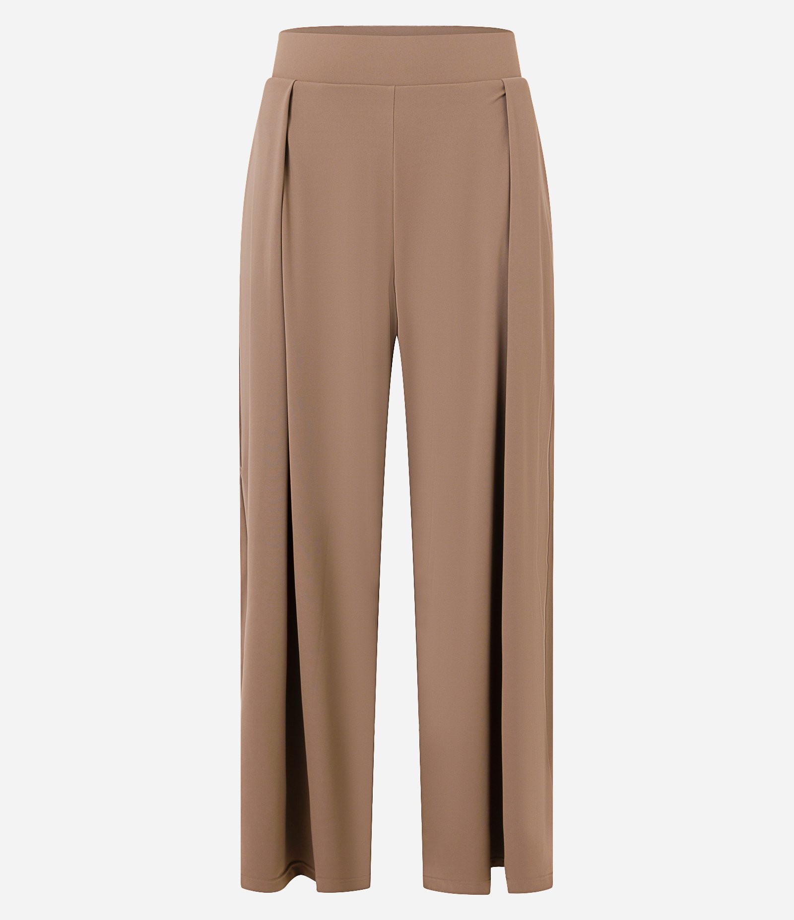 Calça Esportiva em Microfibra com Prega Frontal Marrom 5