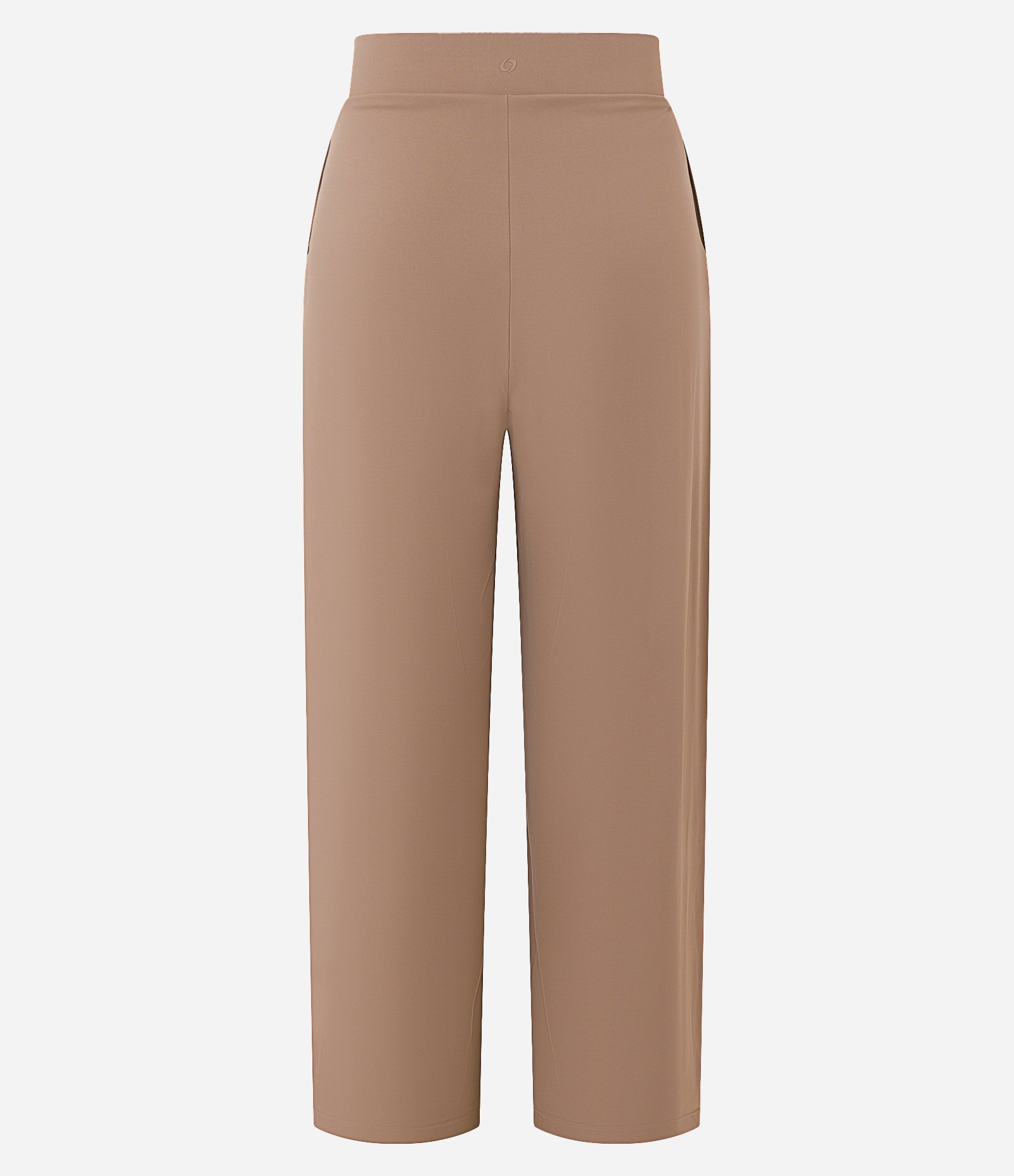 Calça Esportiva em Microfibra com Prega Frontal Marrom 6