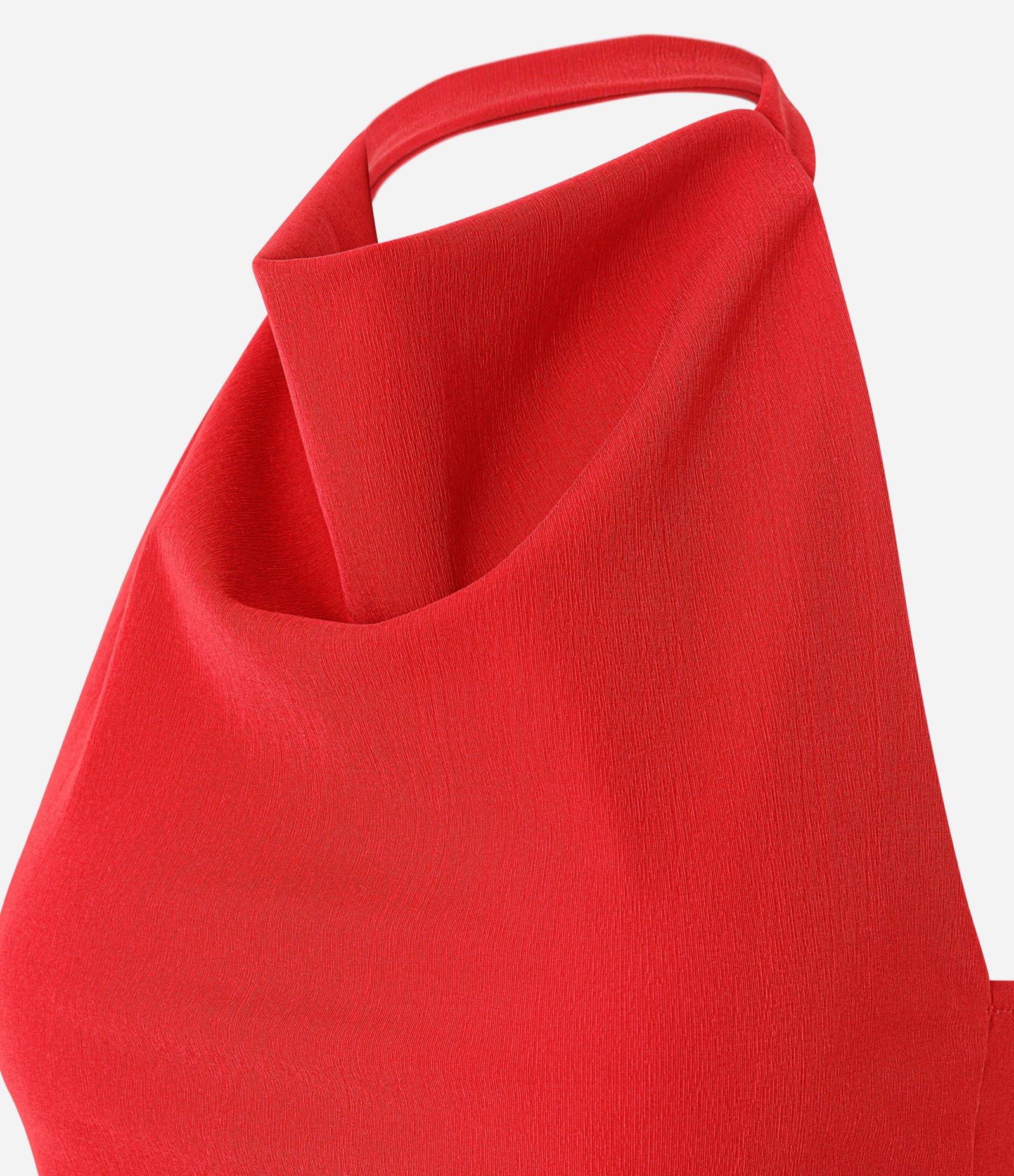 Blusa Frente Única em Bengaline Texturizado com Pontas Vermelho 2