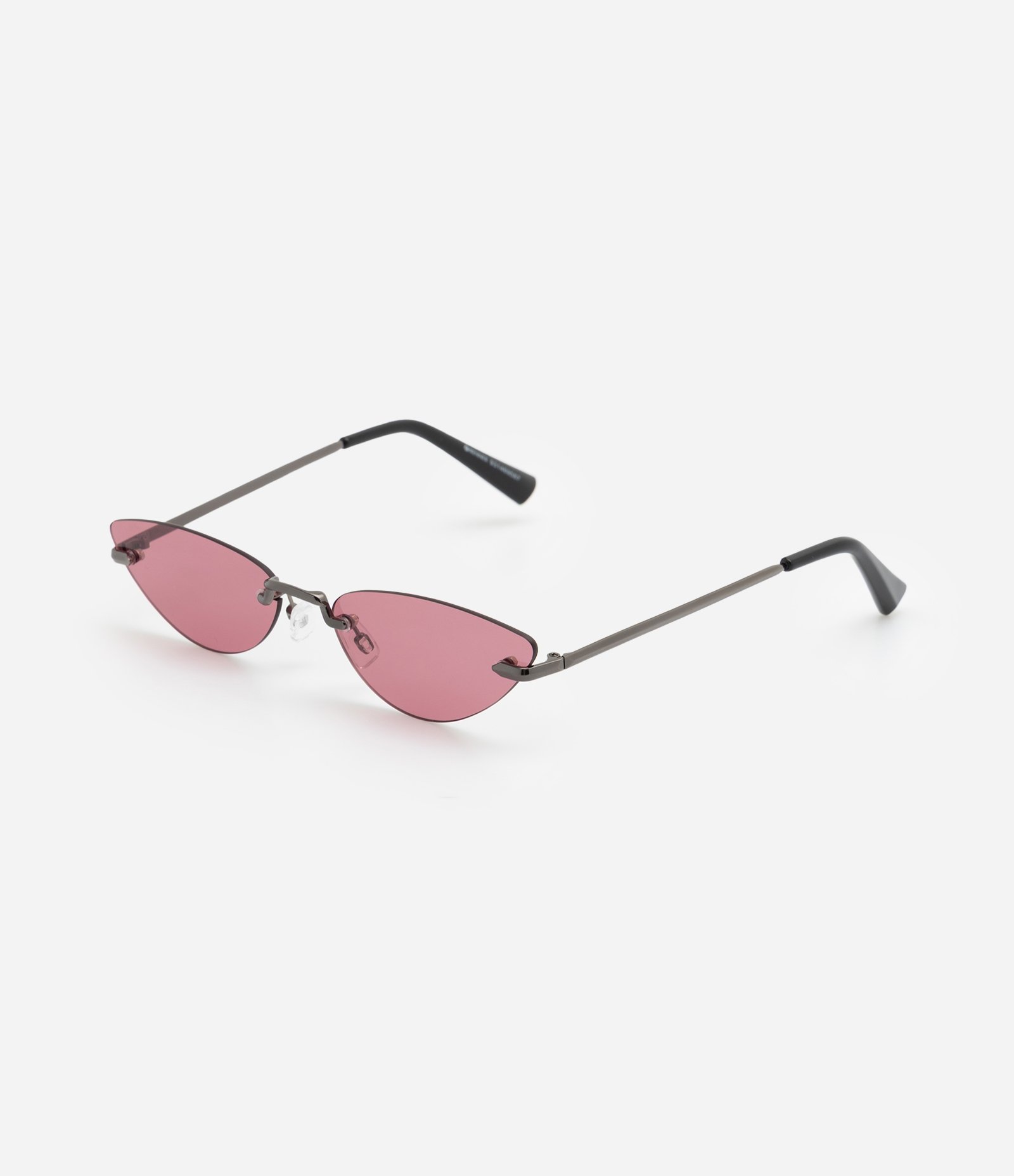 Óculos de Sol Gateado com Hastes Metálicas Rosa 2