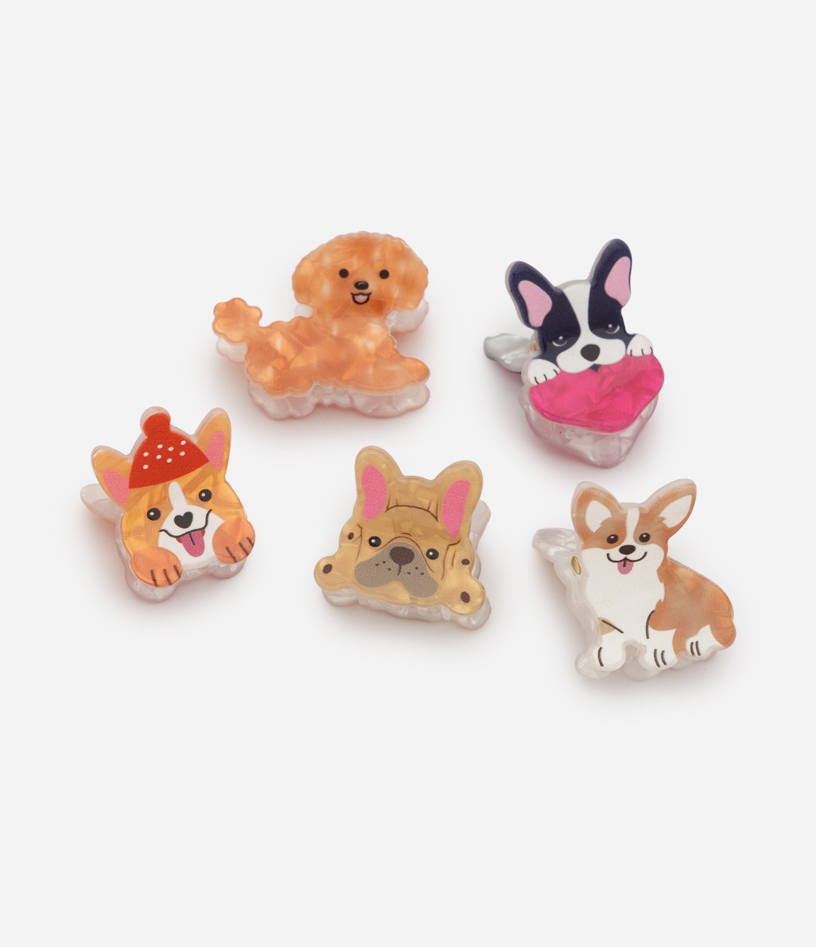 Kit Presilhas Infantil de Cachorrinhos 5 Peças - Tam U Sortido 1