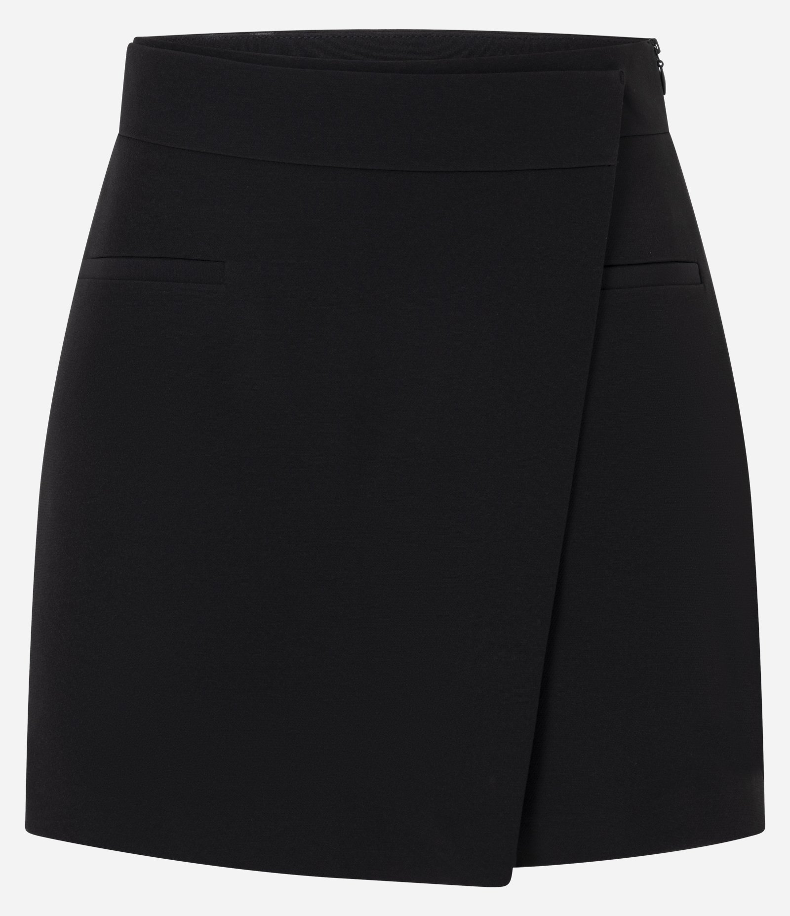 Short Saia Alfaiatado com Cós Assimétrico Preto 5