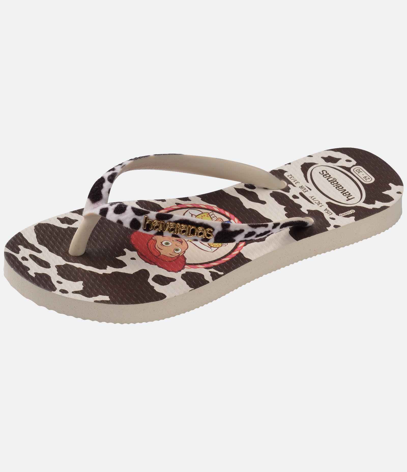 Chinelo Havaianas Infantil Jessie Toy Story - Tam 25 Ao 36 Bege 4